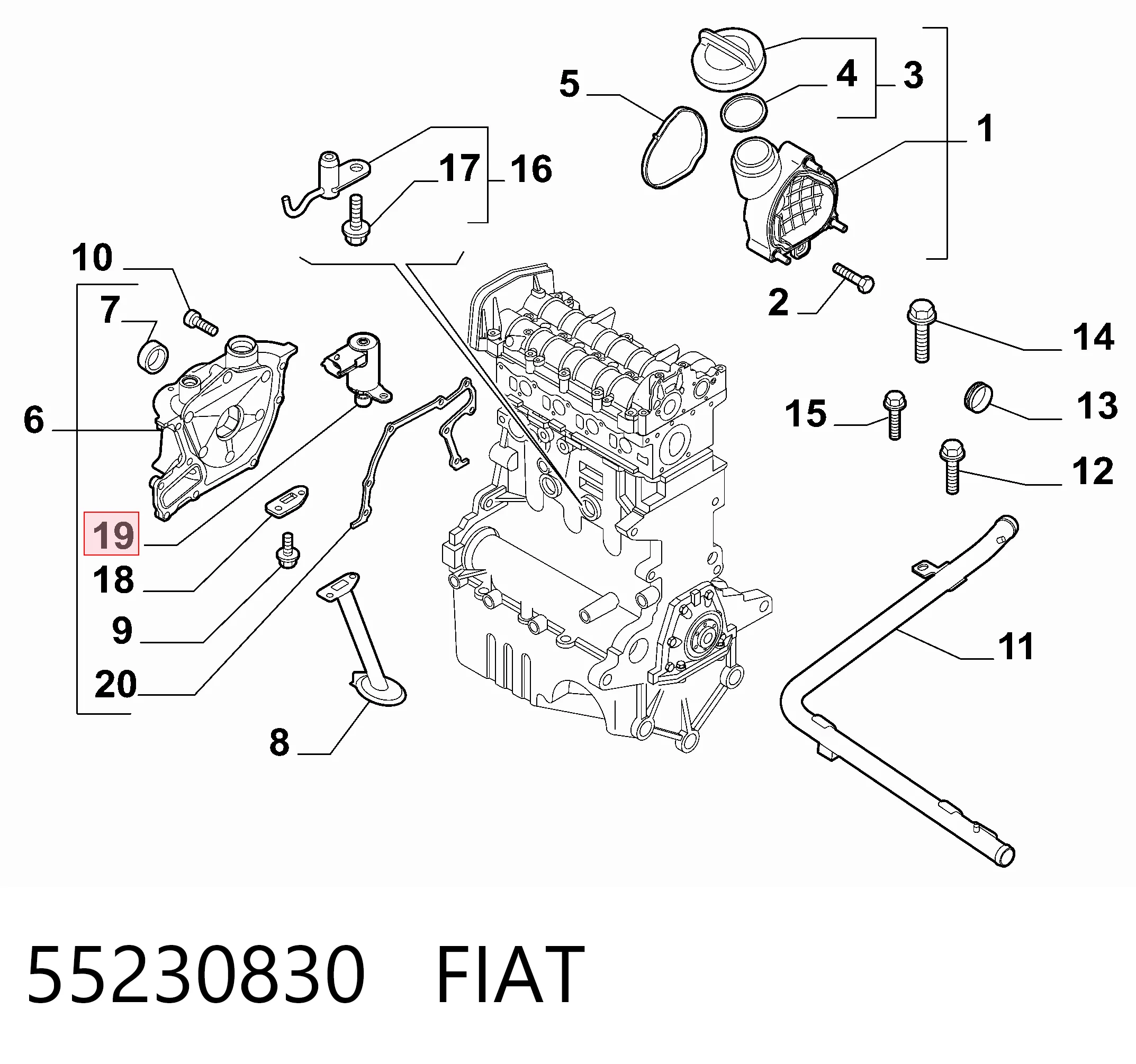 Клапан регулювання тиску масла General Motors 55246162 ціна, від 57.16 USD