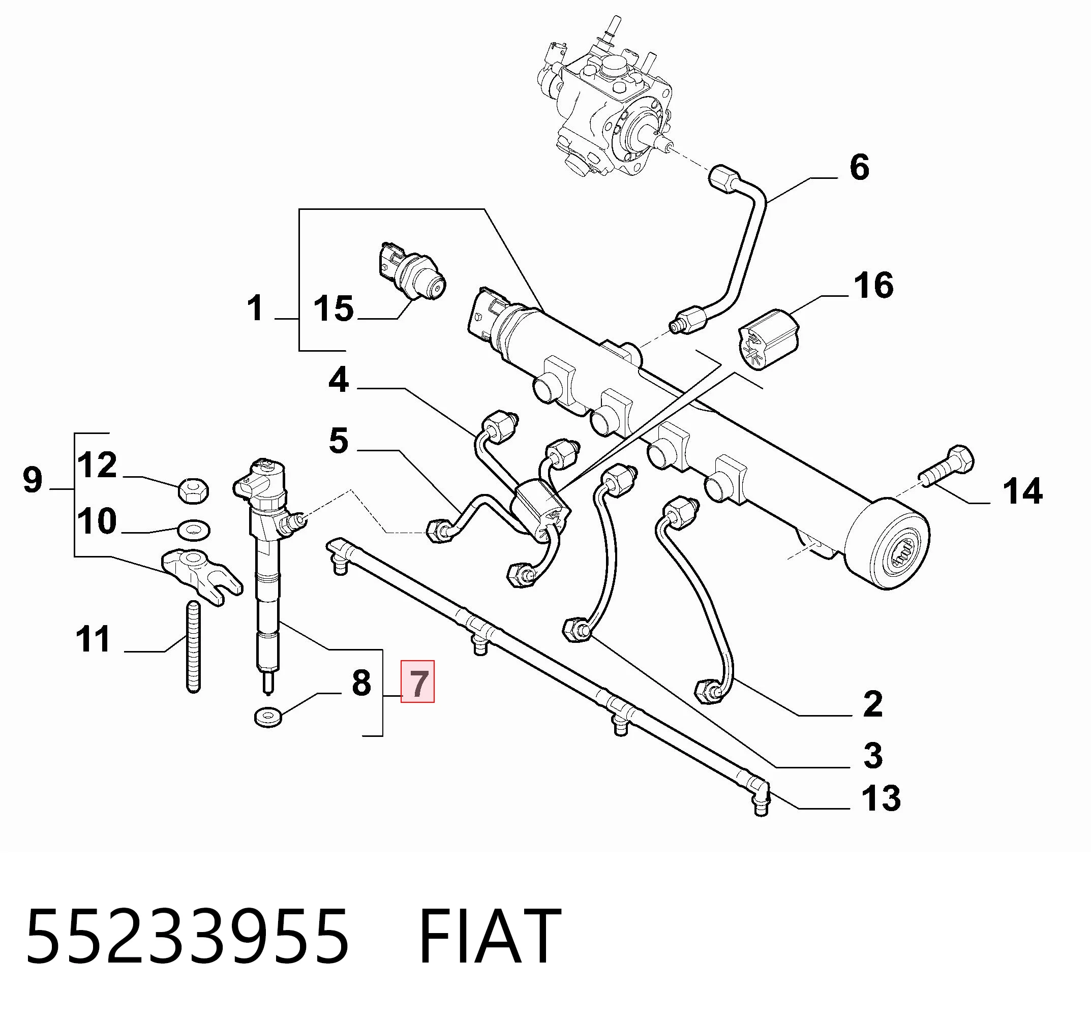 55233955 Fiat/Alfa/Lancia Форсунка вприску палива