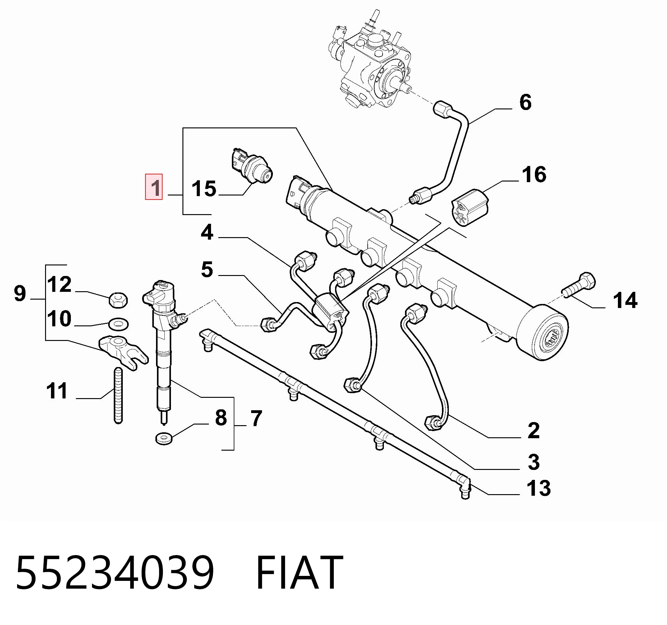 55272135 Case Паливна рампа
