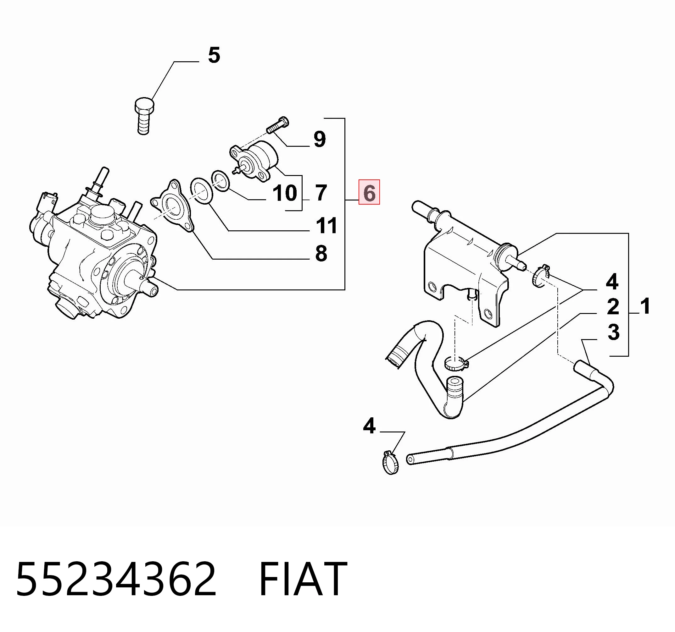 ПНВТ Peugeot/Citroen 55234362