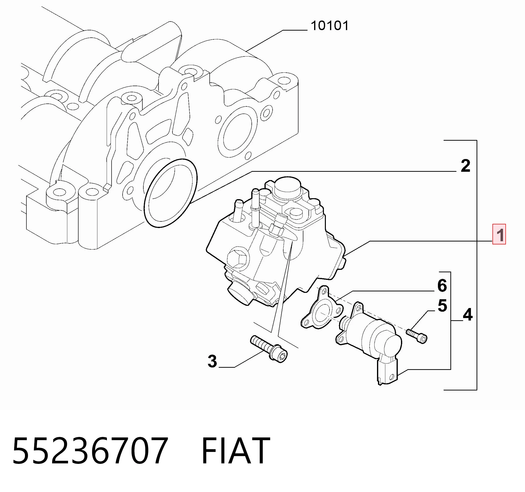 Насос паливний високого тиску (ПНВТ) на Fiat Doblo II 263