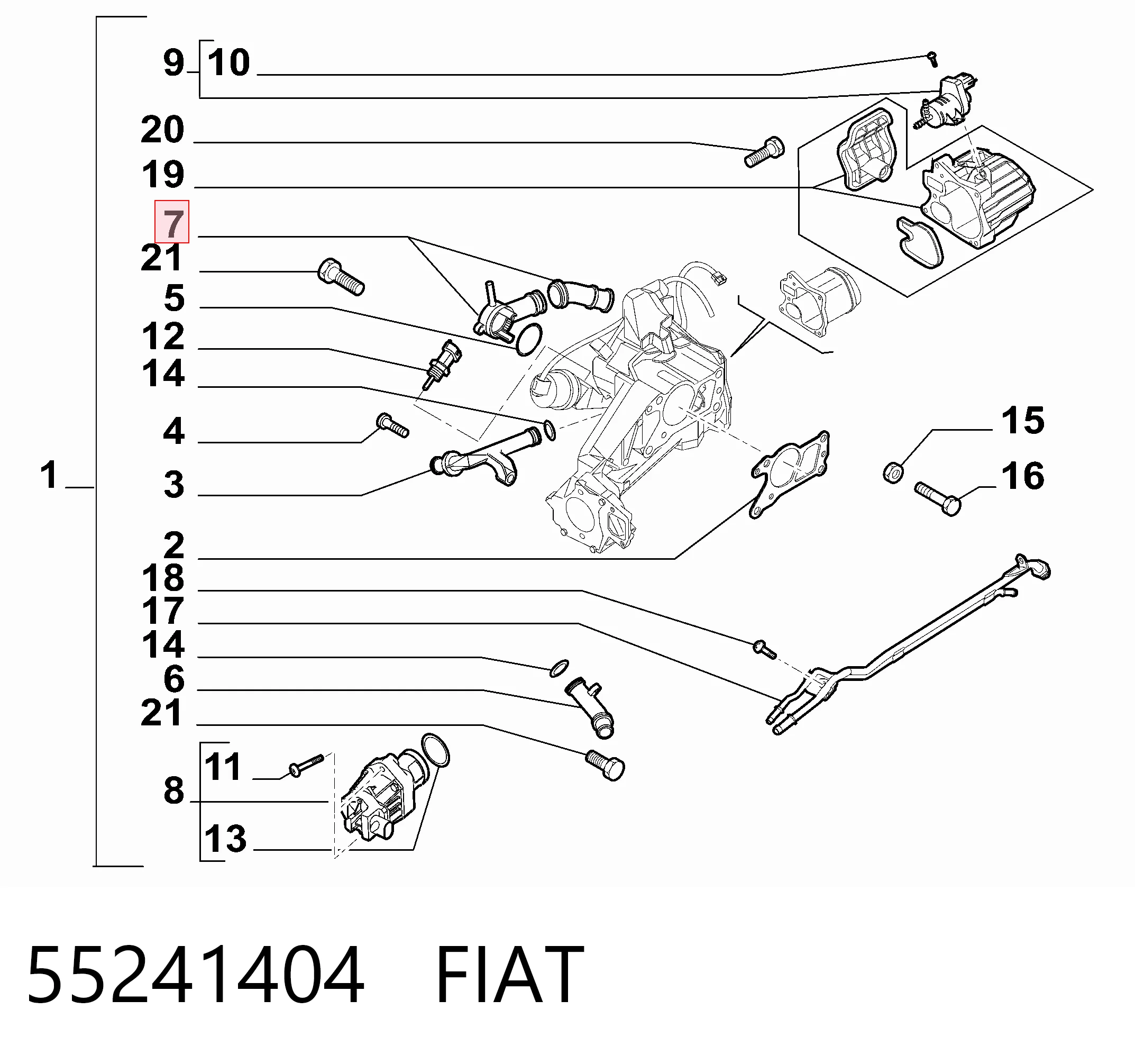 55241404 Fiat/Alfa/Lancia Авто термостат
