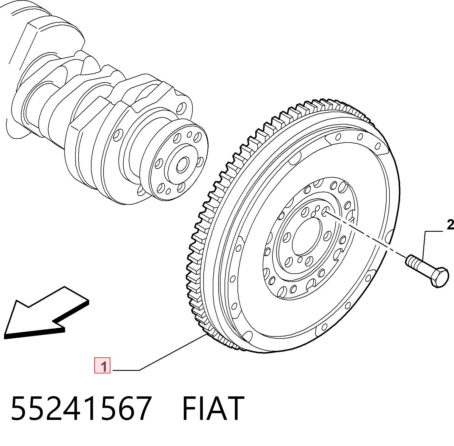 Купити Маховик Fiat Linea  323