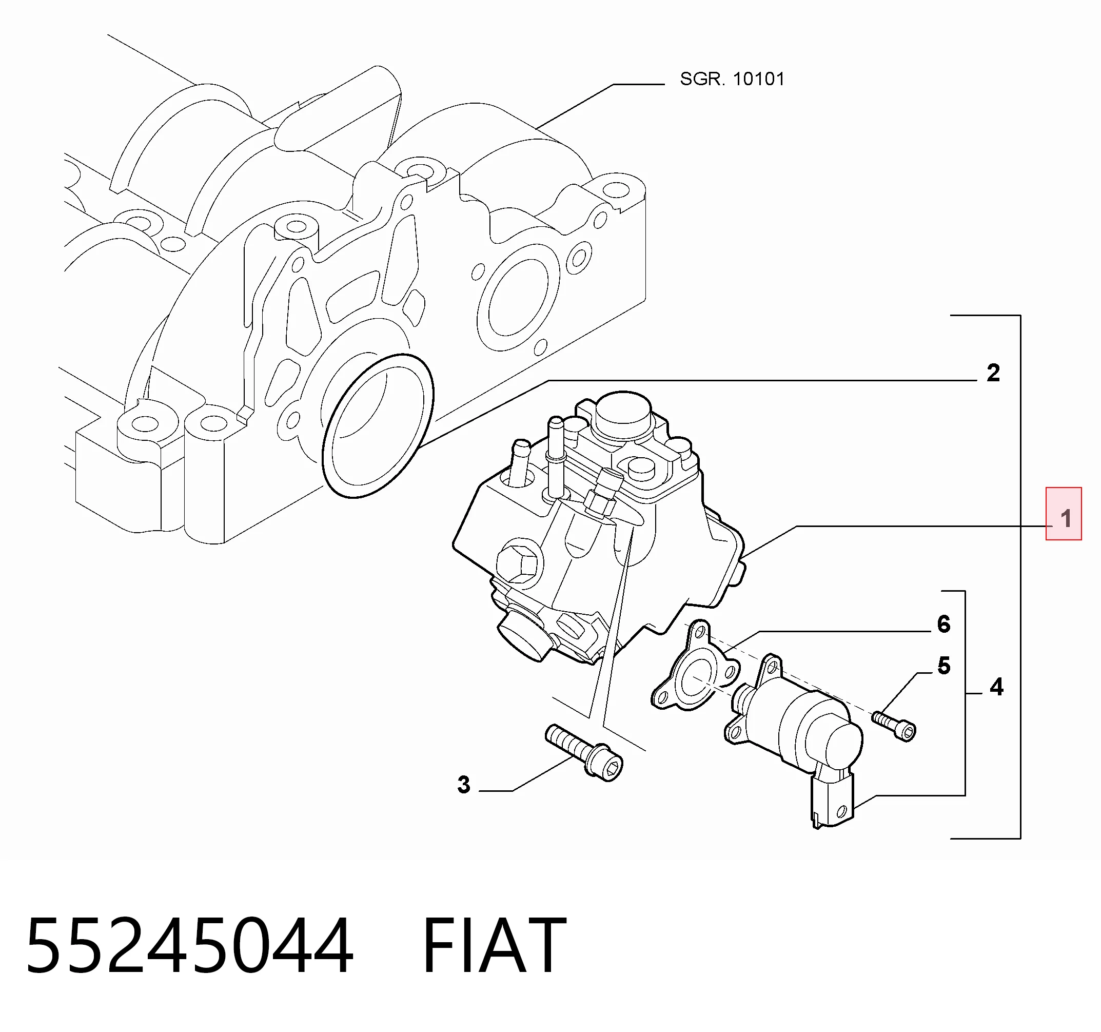 Насос паливний високого тиску Fiat Doblo II фургон (263) (2010 - 2022) ціна, від 121.20 USD