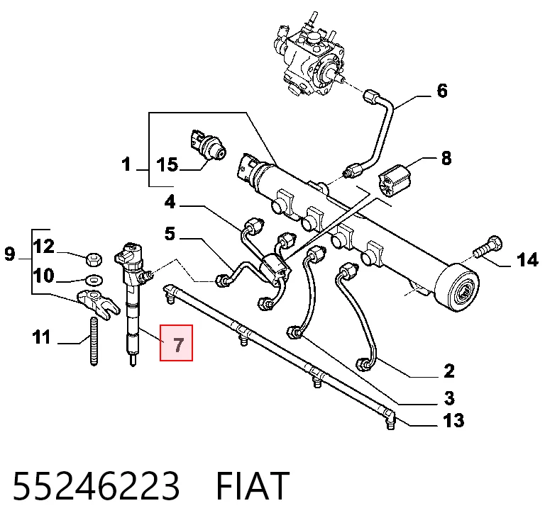 55246223 Fiat/Alfa/Lancia Форсунка вприску палива