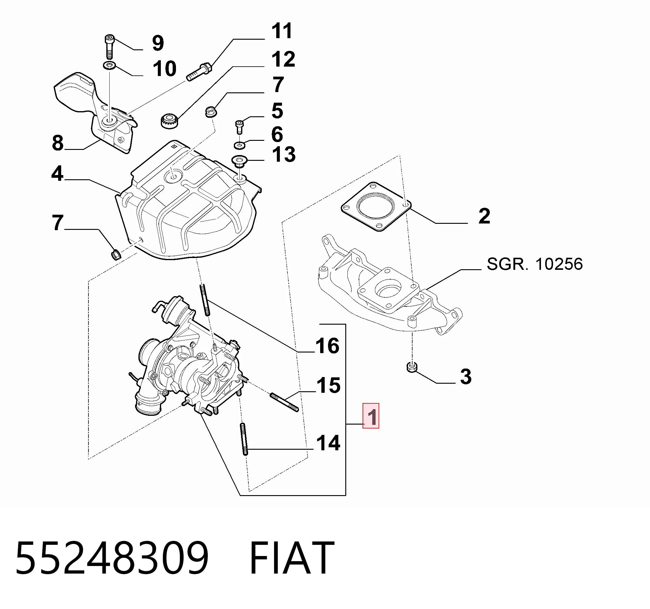 55248309 Fiat/Alfa/Lancia Турбонаддув