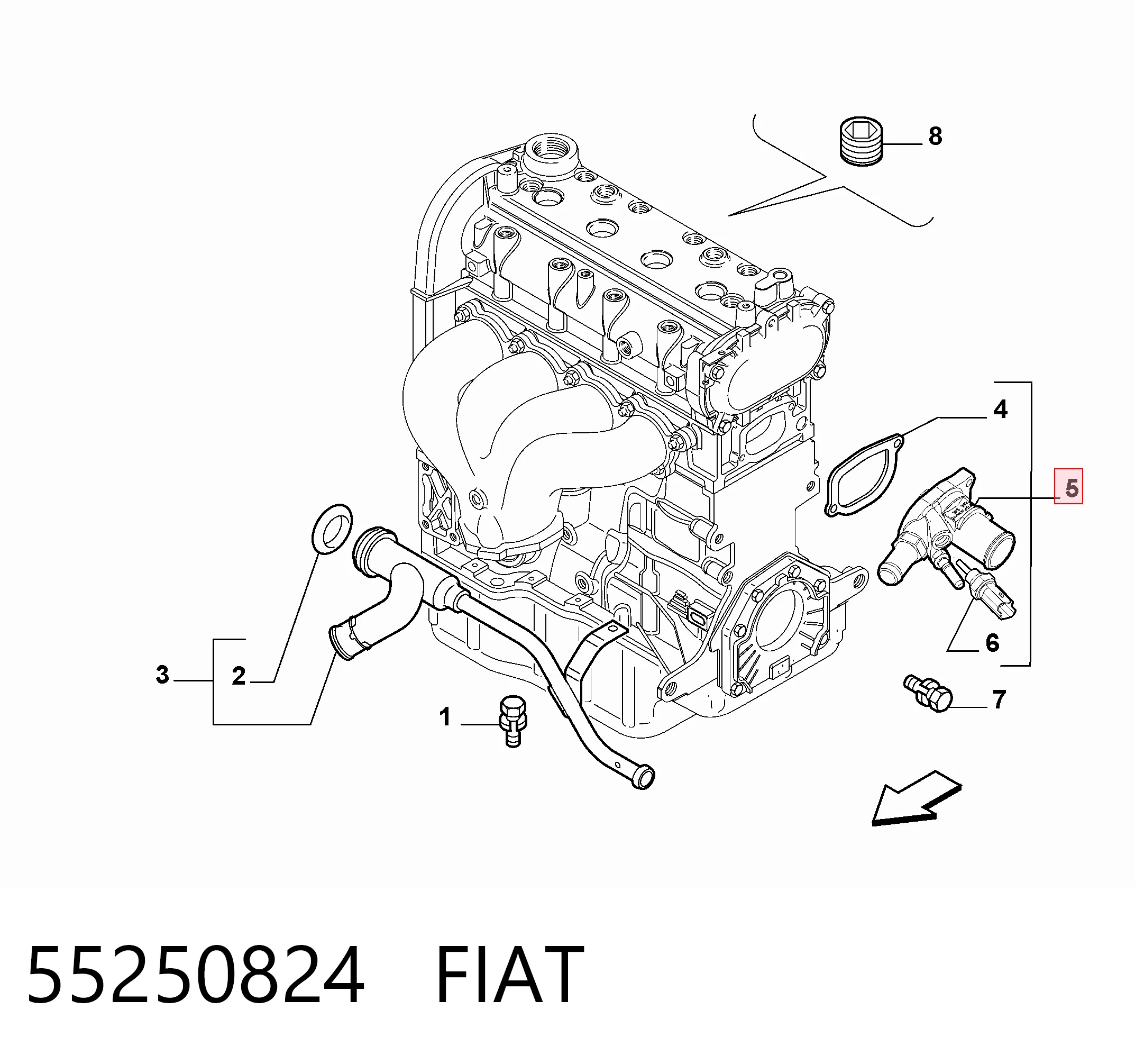 55250824 Fiat/Alfa/Lancia Авто термостат