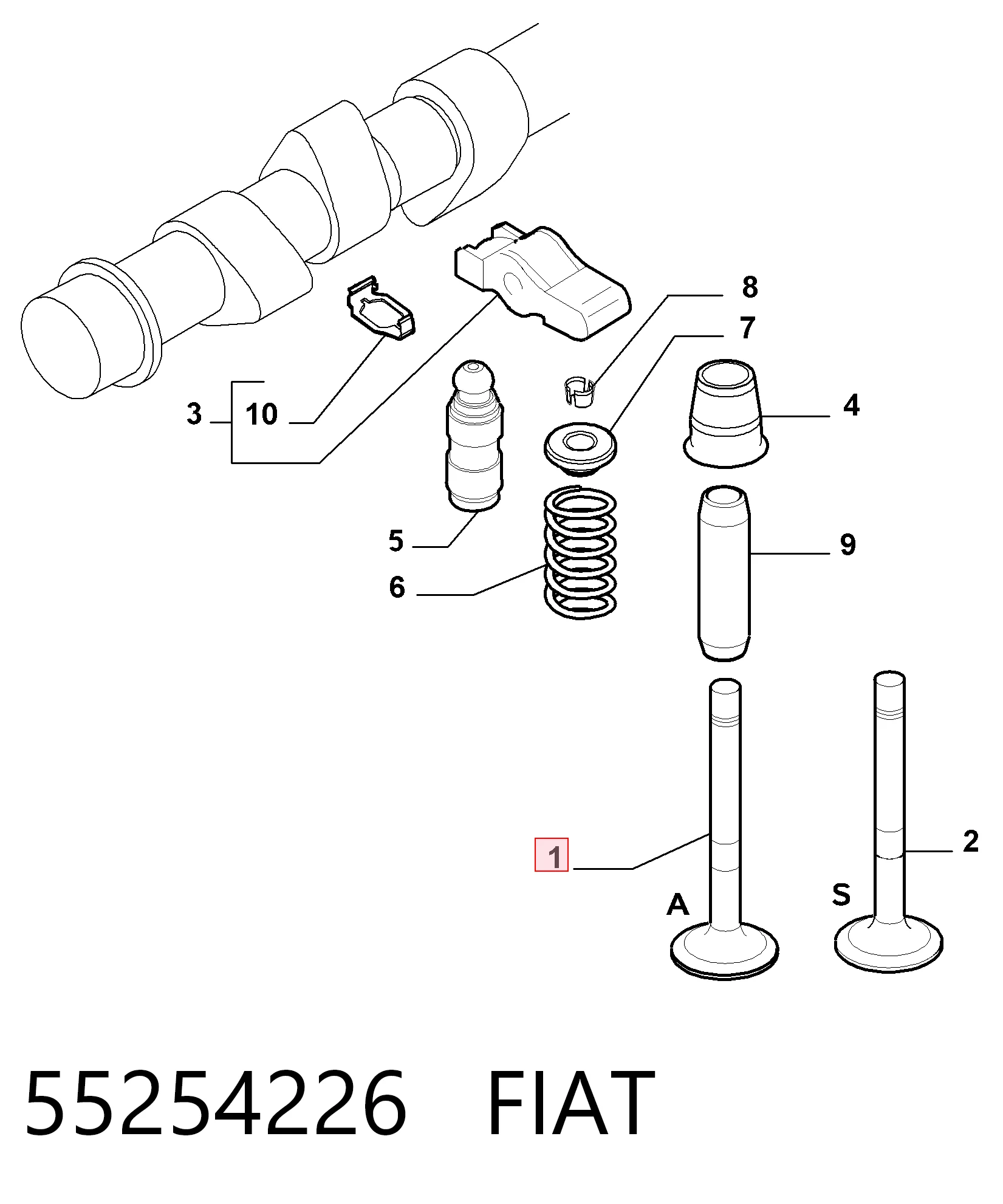 6590SCR Freccia Клапан впускний