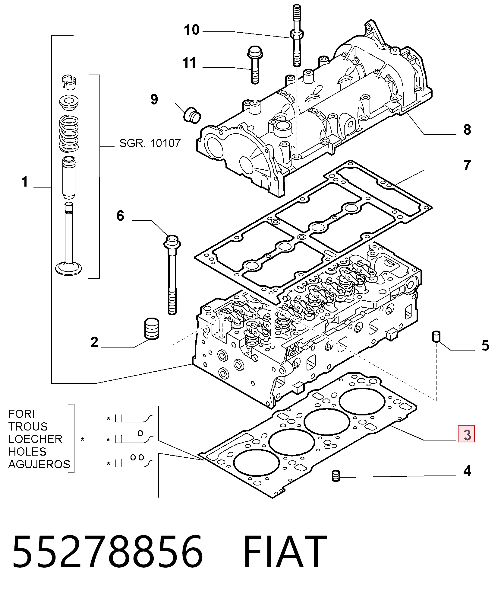 Прокладка ГБЦ 76405 Elring