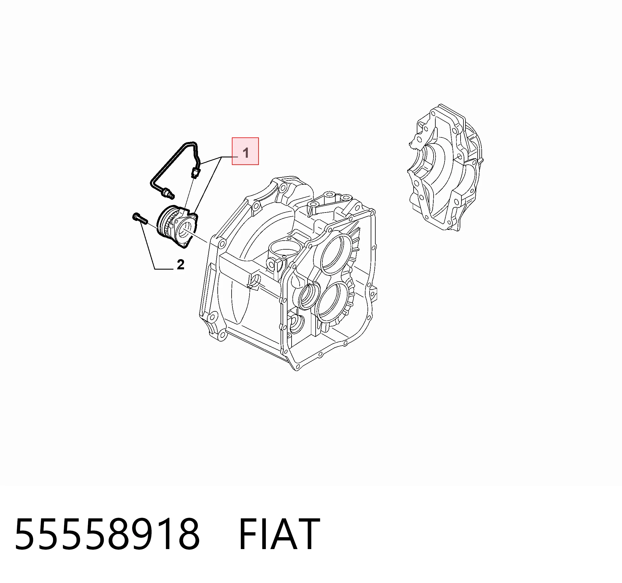55558918 Fiat/Alfa/Lancia Робочий циліндр зчеплення в зборі з витискним підшипником