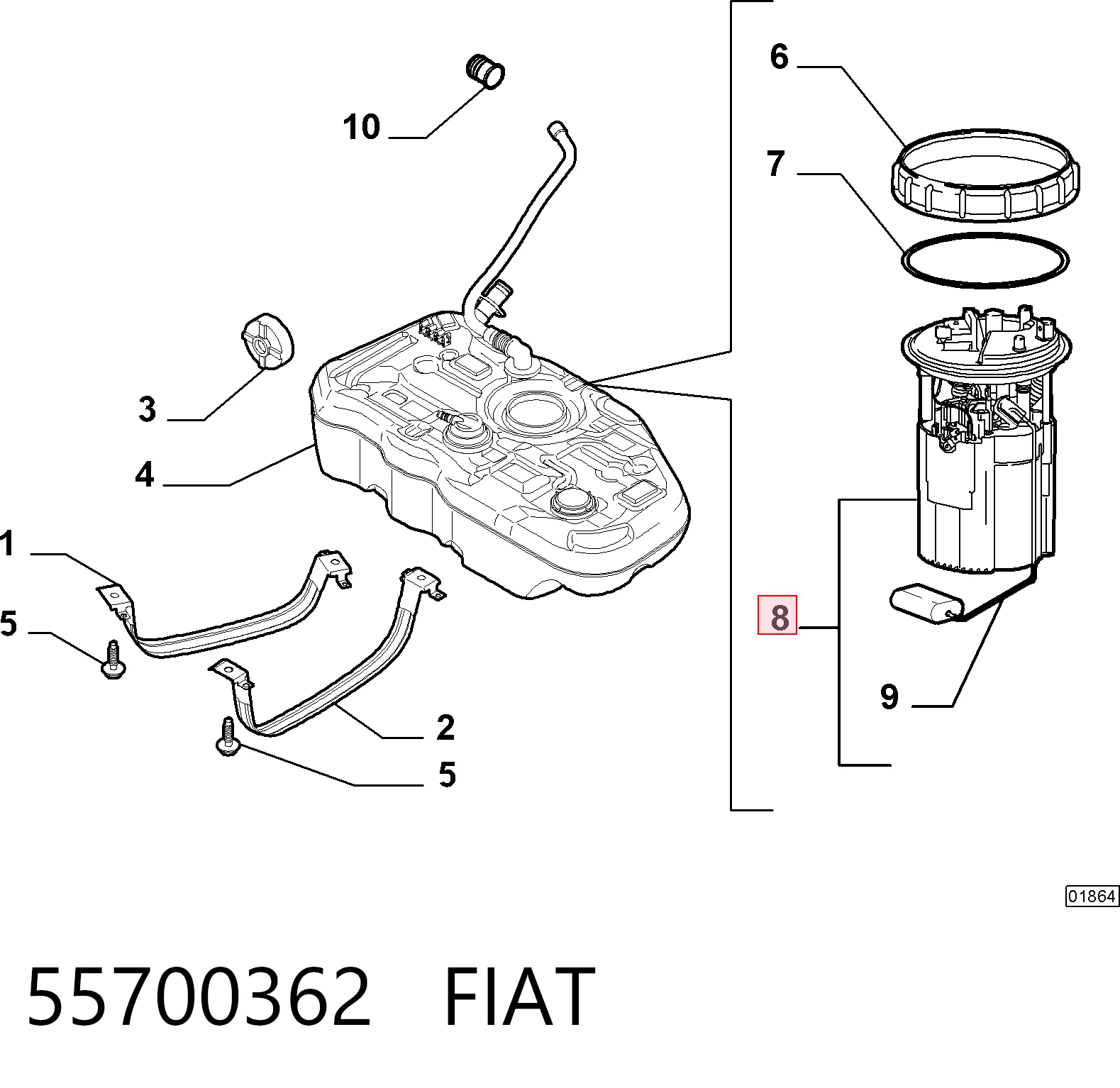 Бензонасос MAM00138M Magneti Marelli