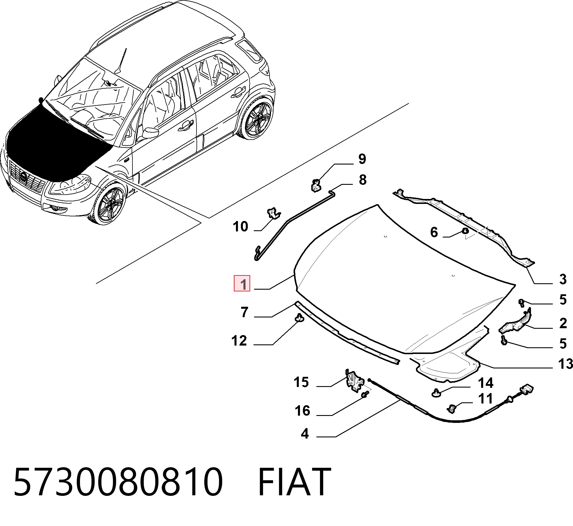 Капот на Suzuki SX4  GY