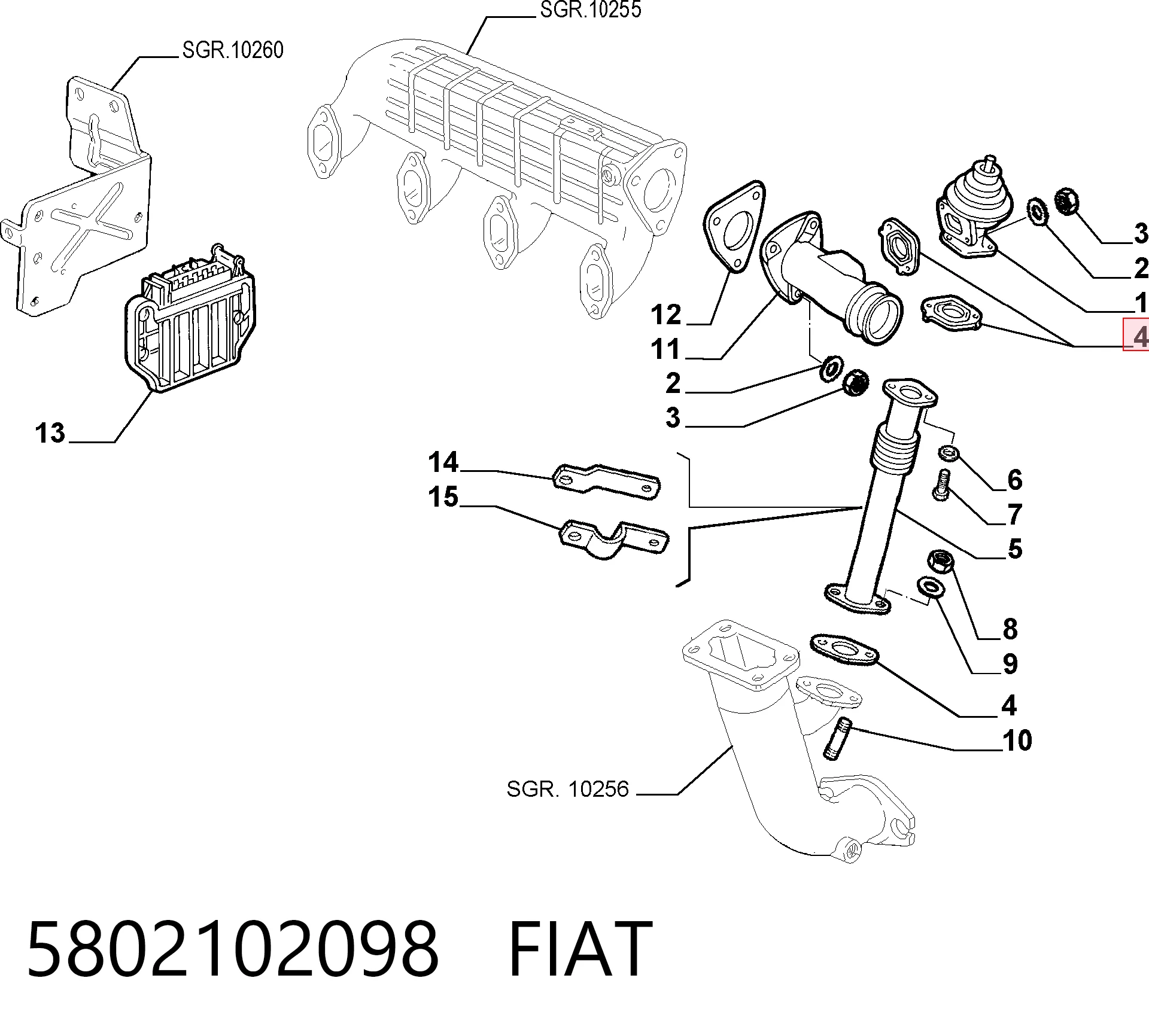 Прокладка EGR-клапана рециркуляції 504341194 Iveco