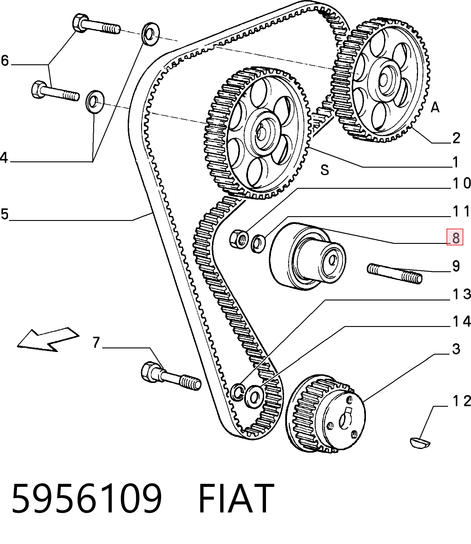 9779 Febi Ролик натягувач