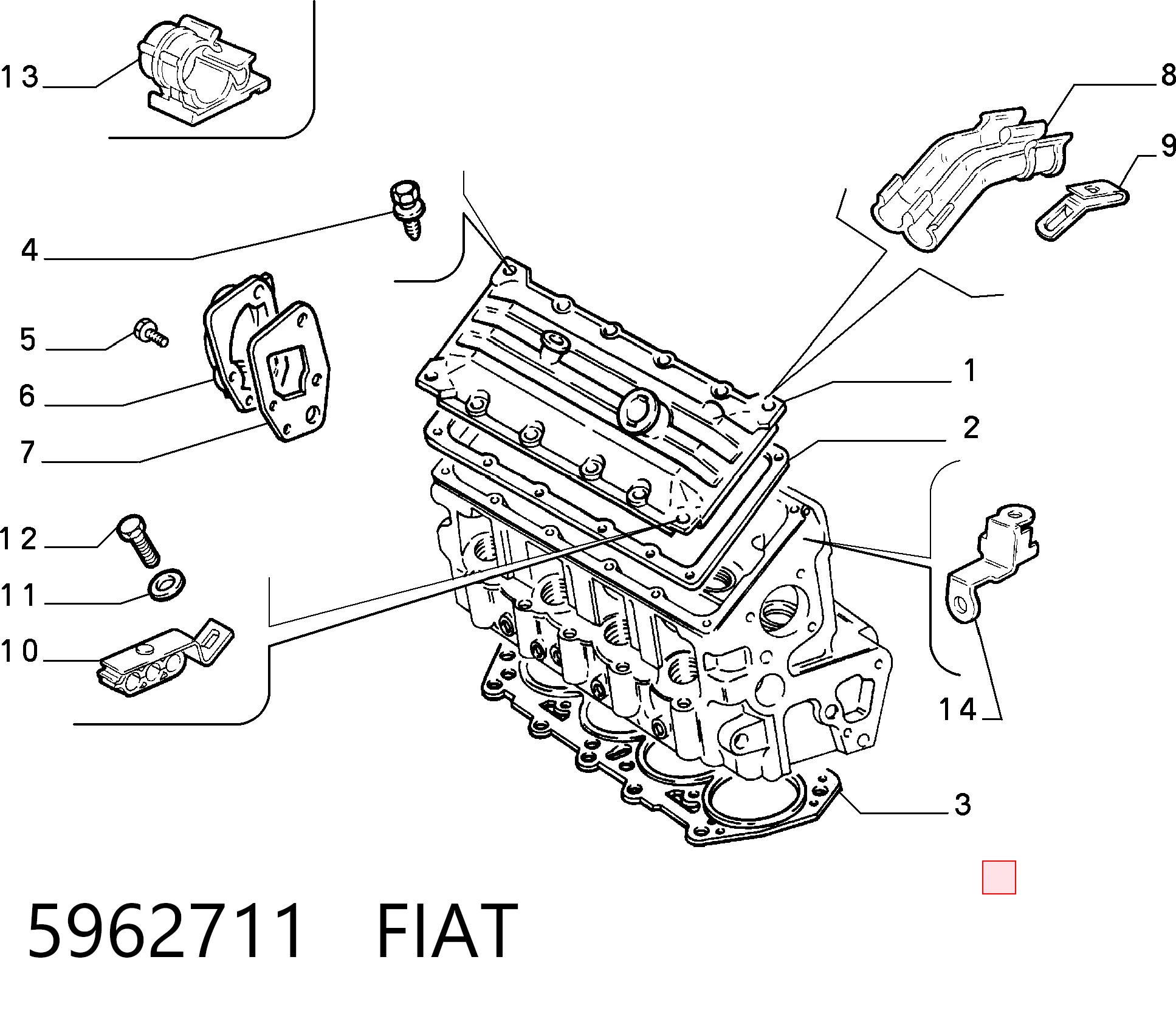 Прокладка під головку на Fiat Tipo  160