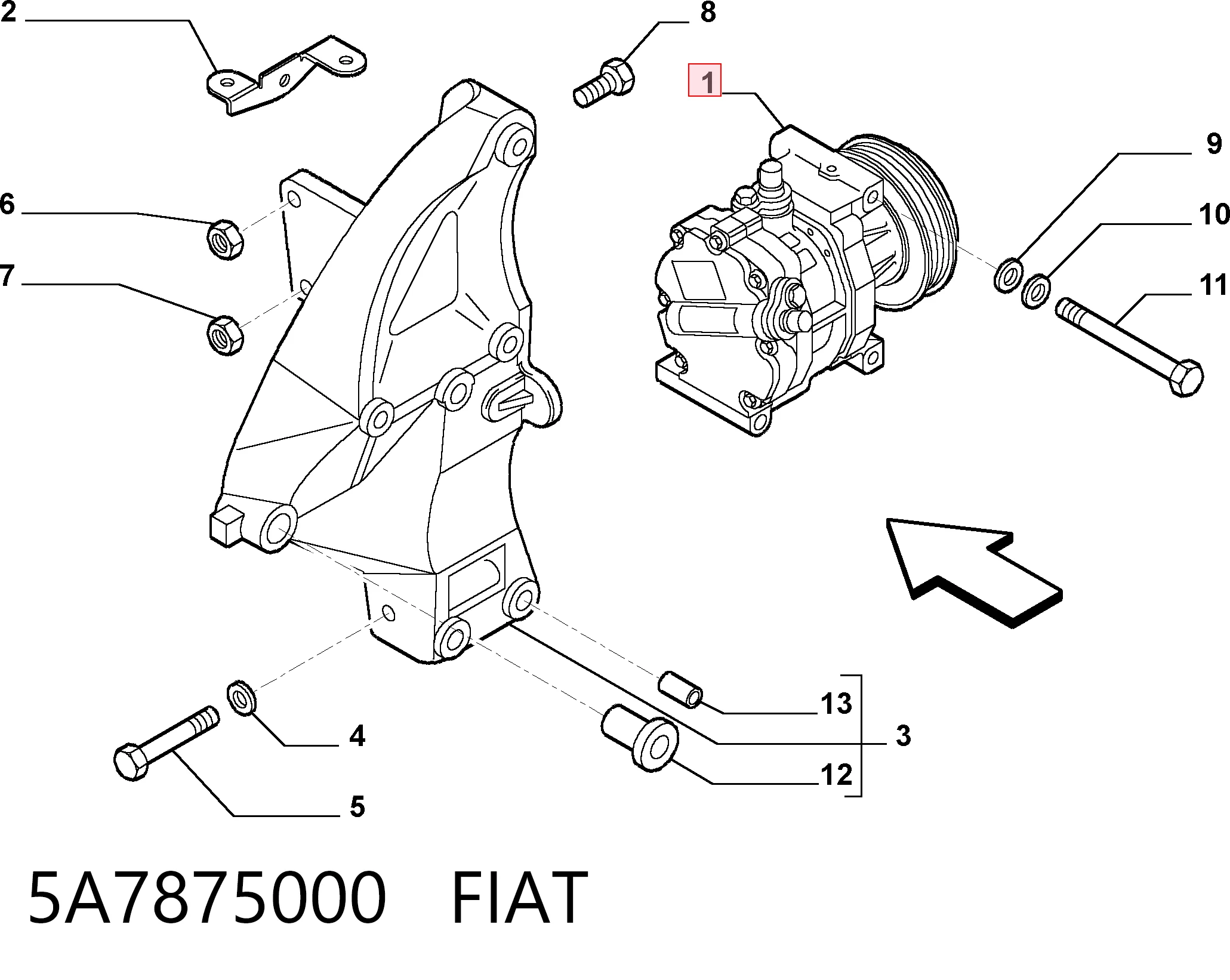 5A7875000 Fiat/Alfa/Lancia Компресор холодоагенту