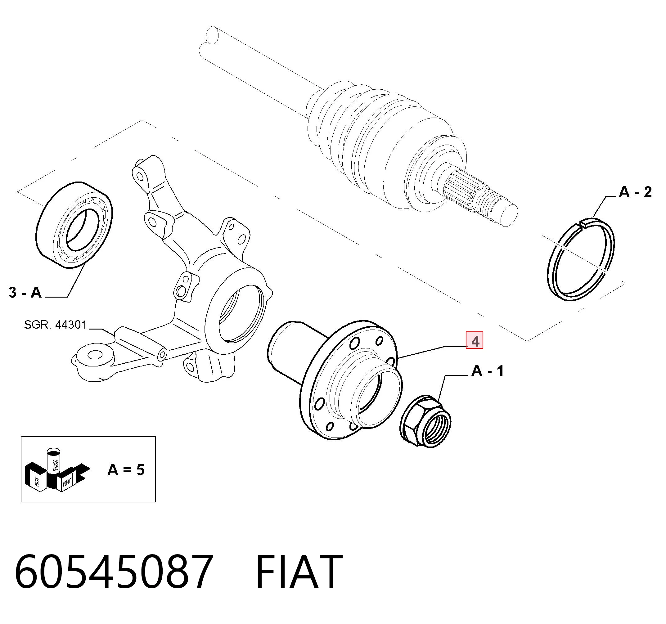 Купити Передня маточина Fiat Stilo  192