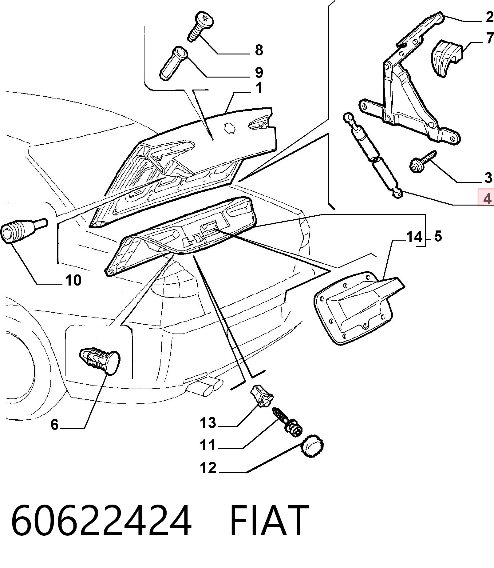 Амортизатор багажника 430719041100 Magneti Marelli