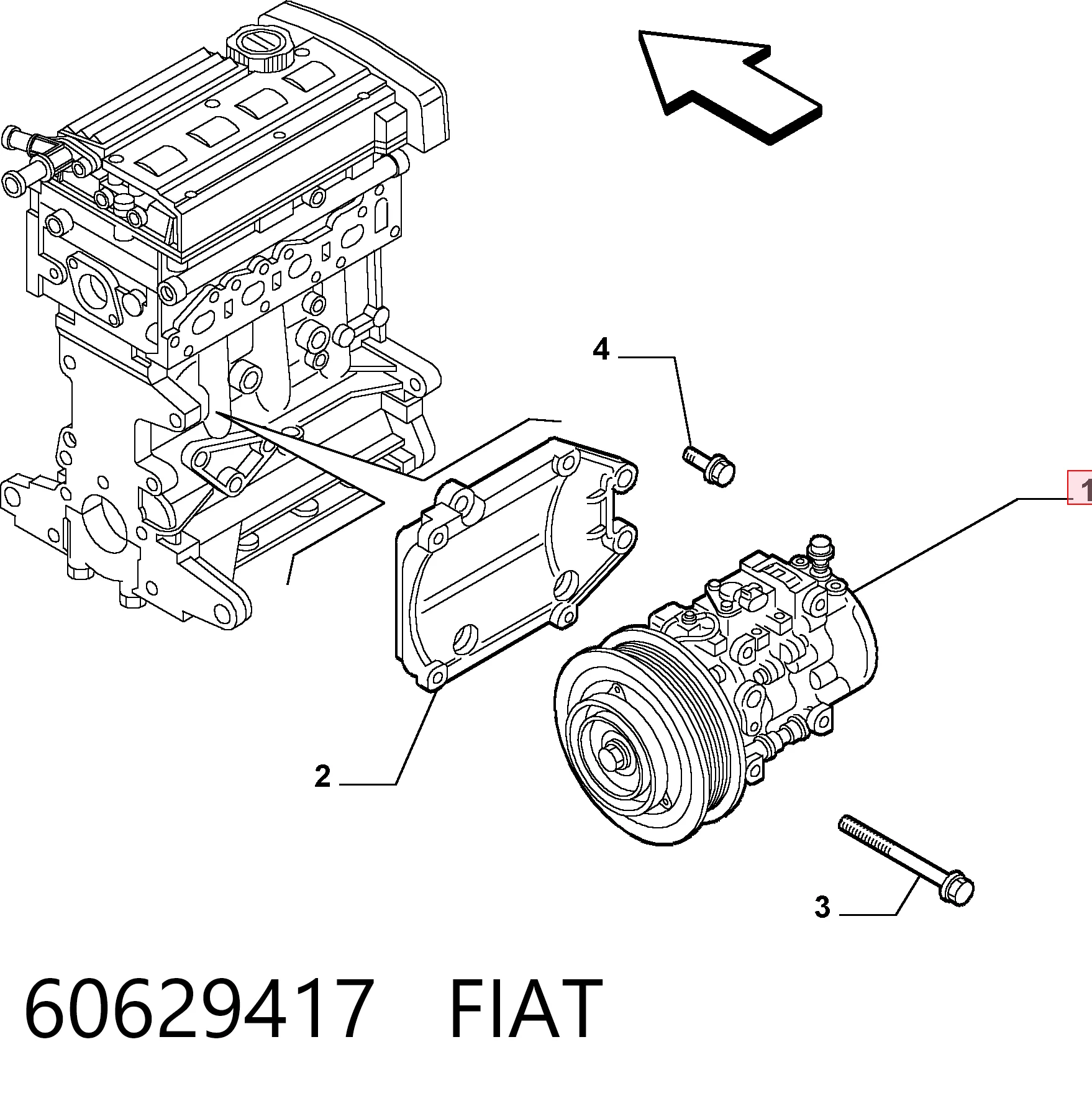 60629417 Fiat/Alfa/Lancia Компресор холодоагенту