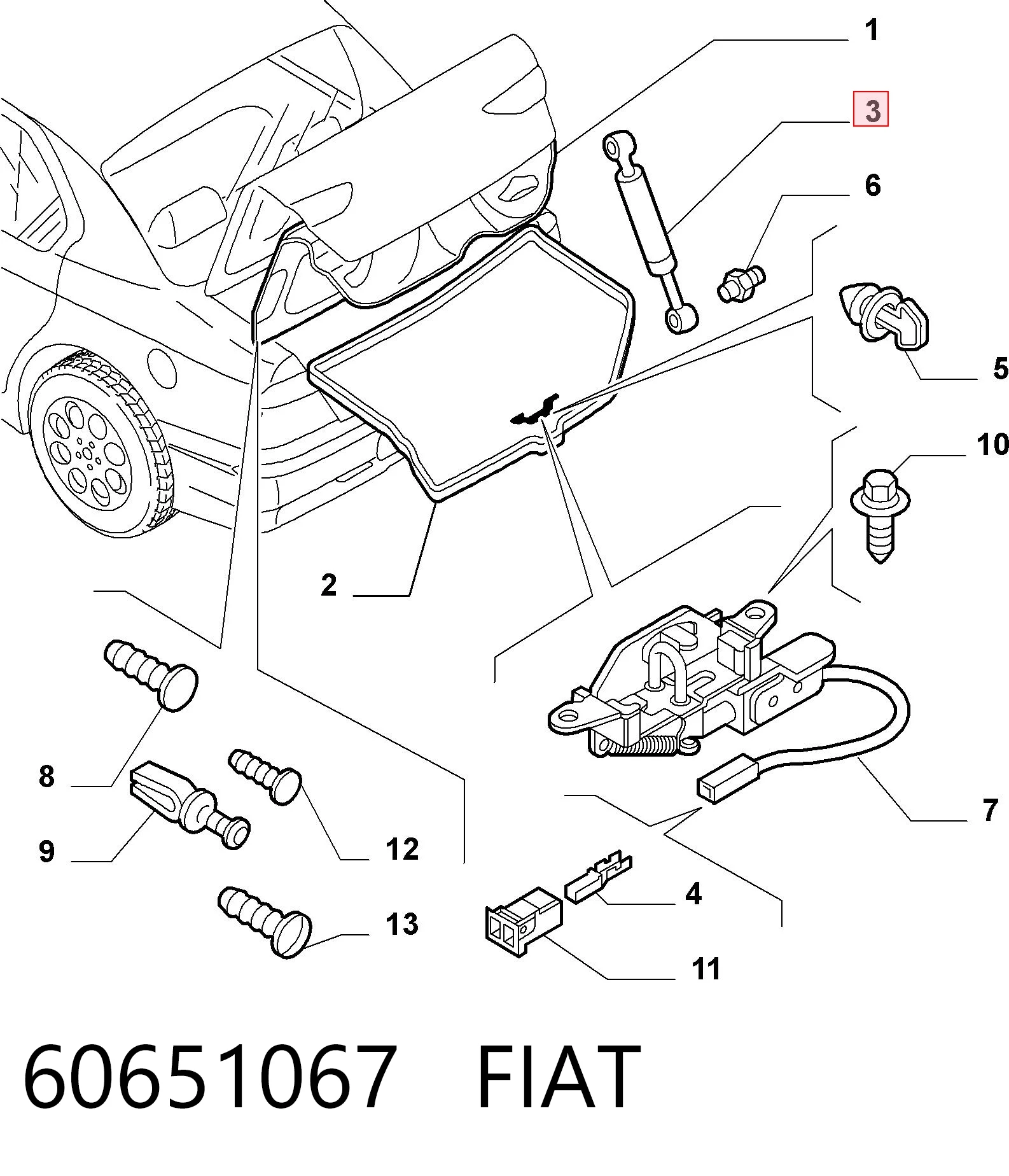  Амортизатор багажника Alfa Romeo 156 