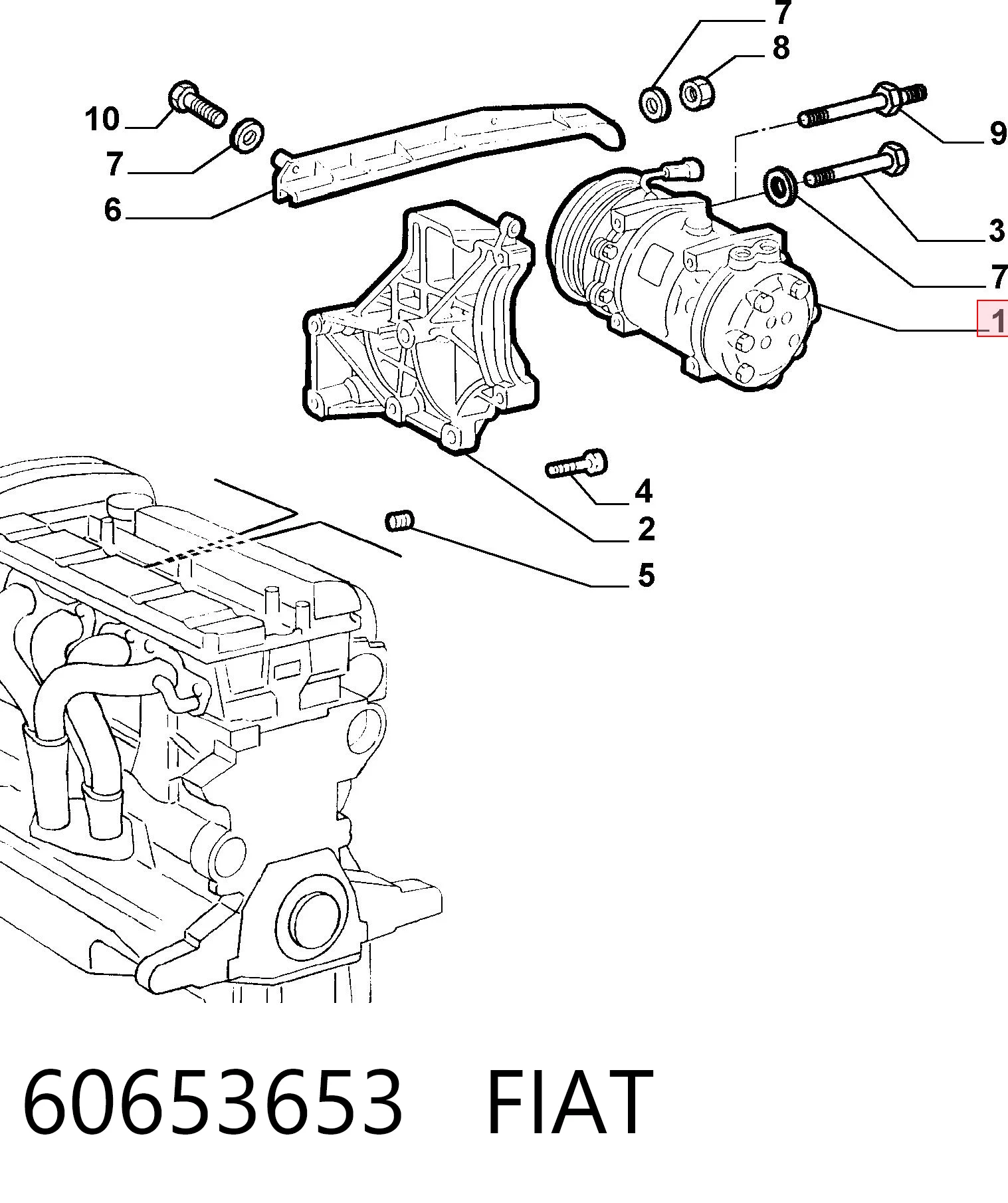 Компресор системи кондиціювання Alfa Romeo 156 седан (932) (1997 - 2005) ціна, від 294.91 USD
