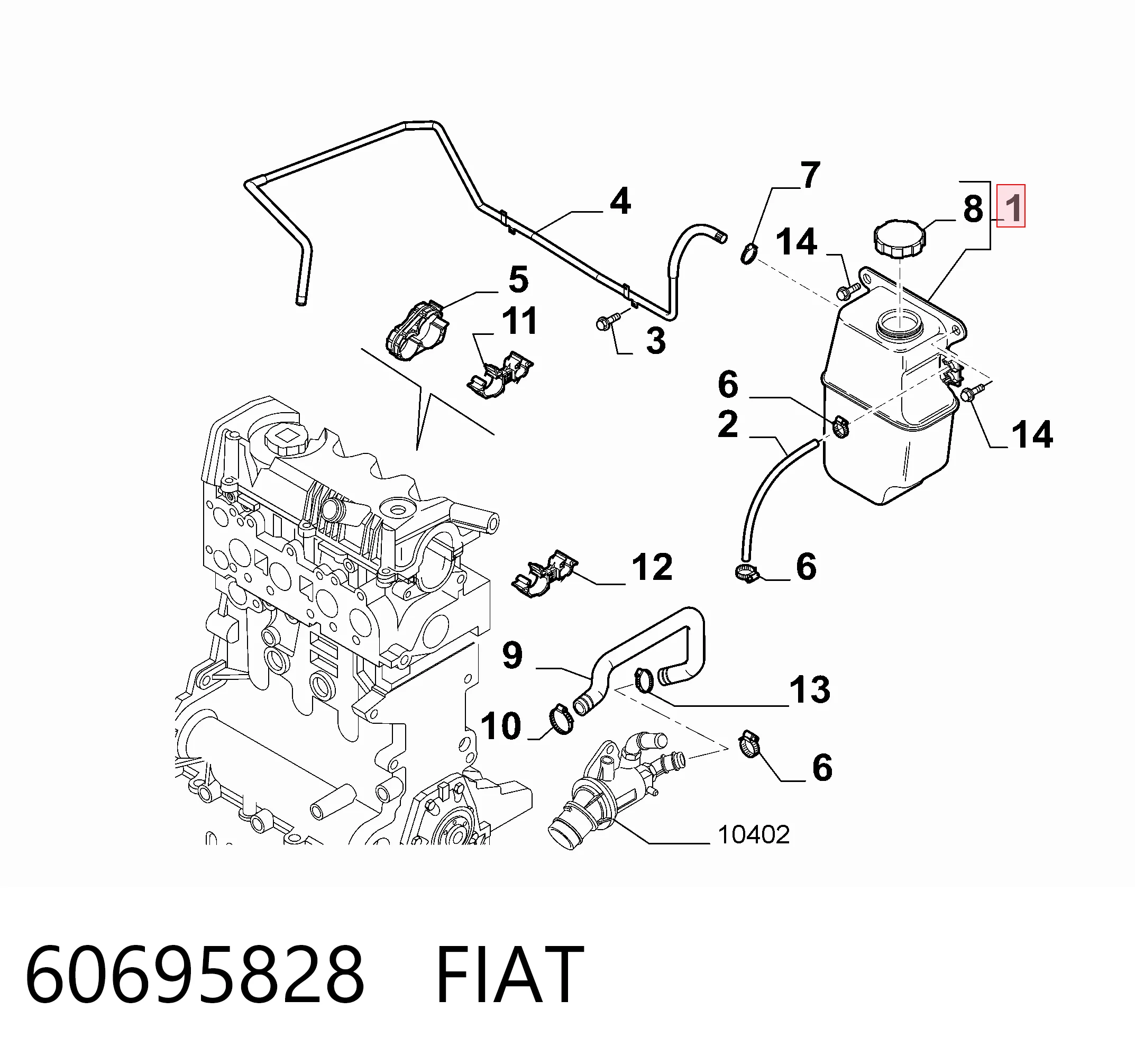Купити Бачок системи охолодження Alfa Romeo 159  939