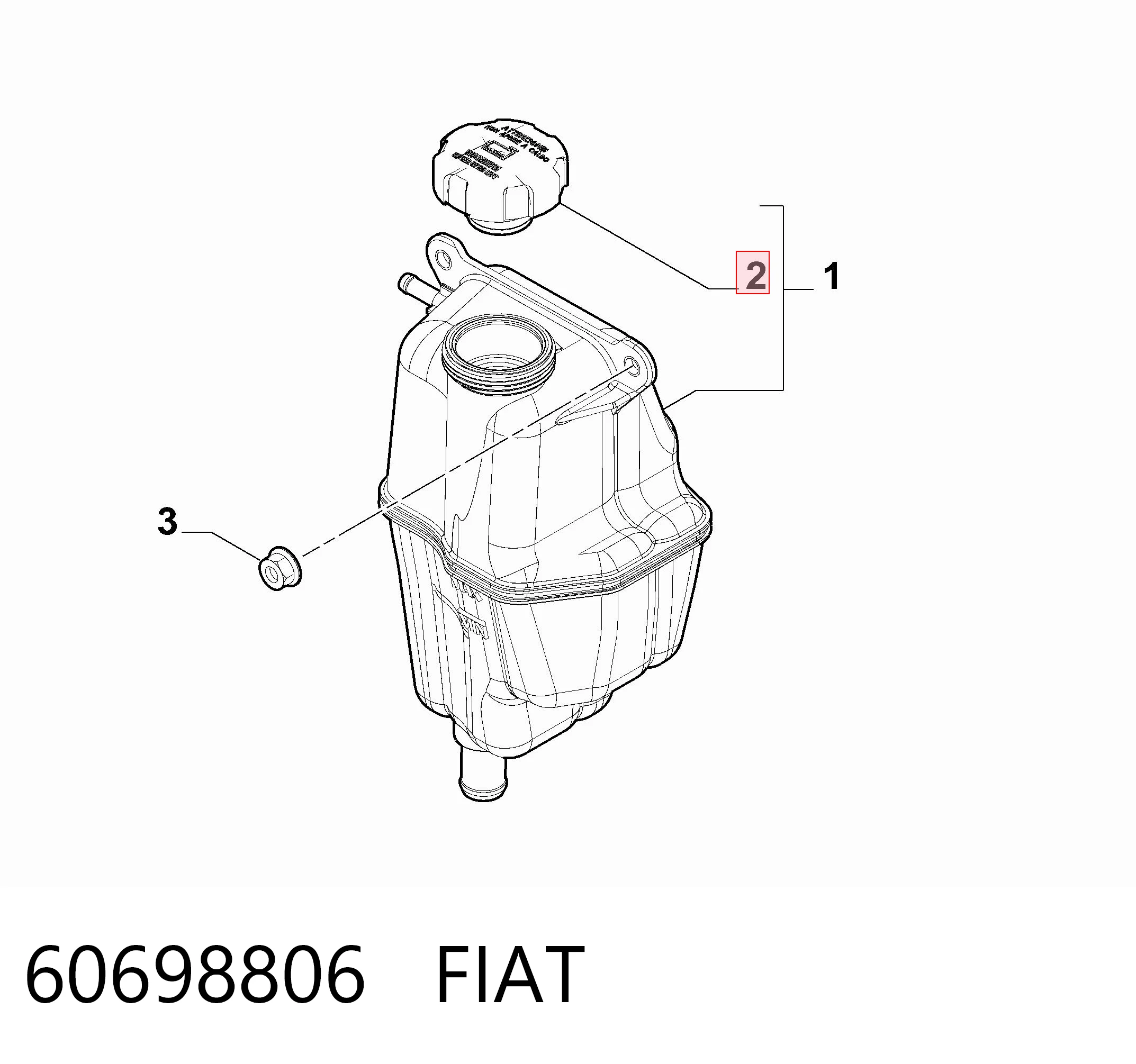 60698806 Fiat/Alfa/Lancia Пробка розширювального бачка