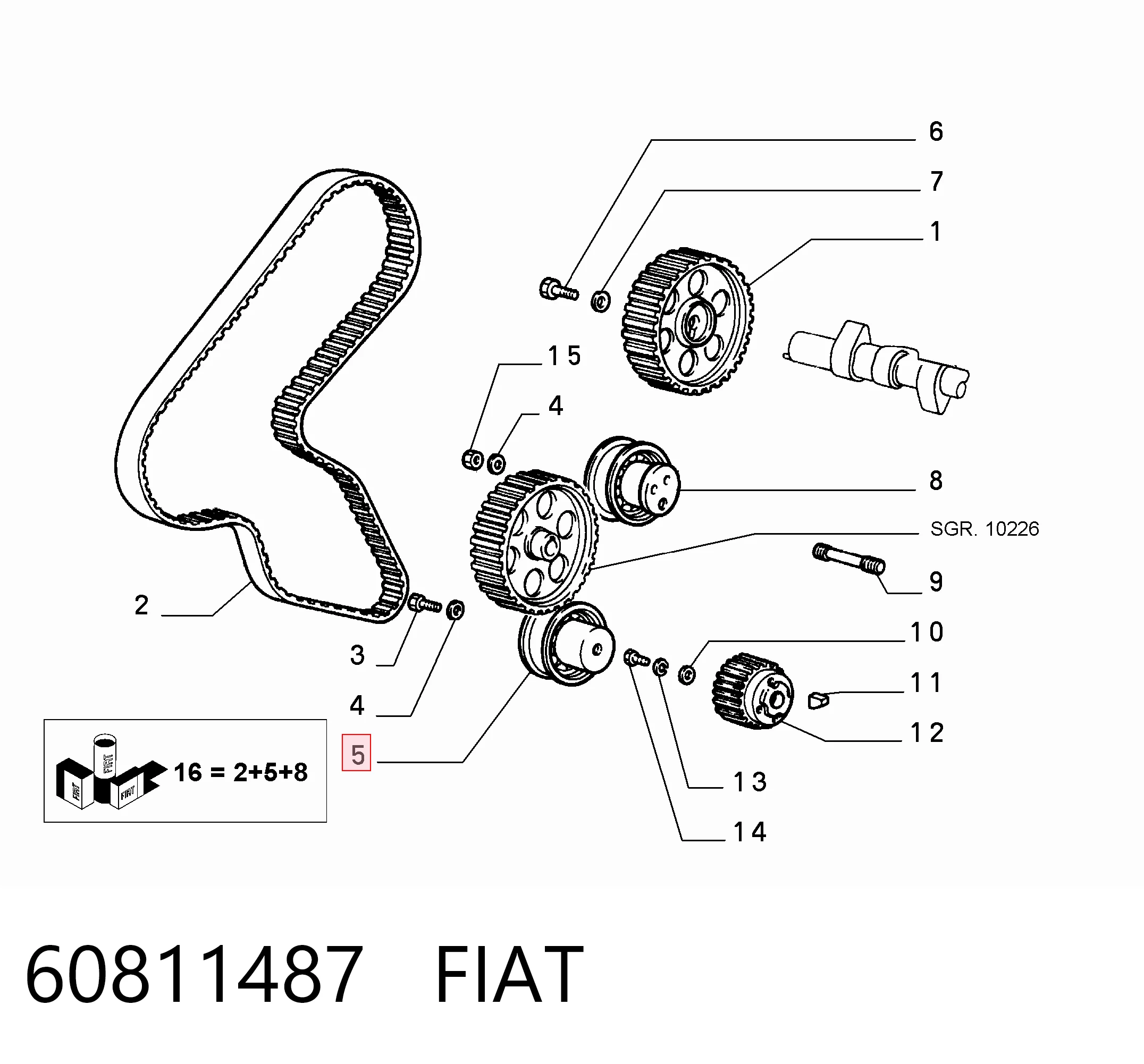 Купити Ролик паразитний ГРМ Fiat Tempra  159