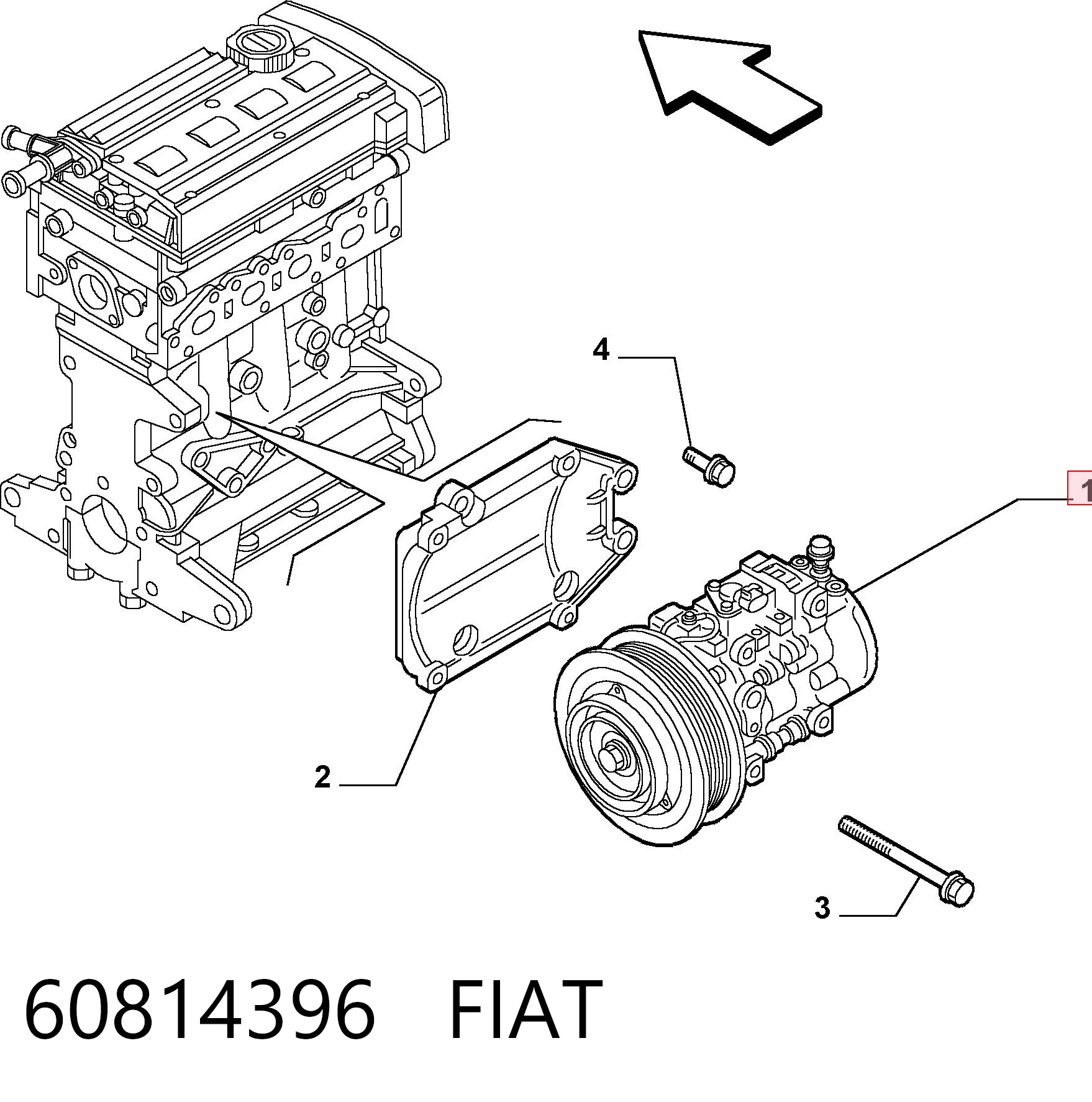 60814396 Fiat/Alfa/Lancia Компресор холодоагенту
