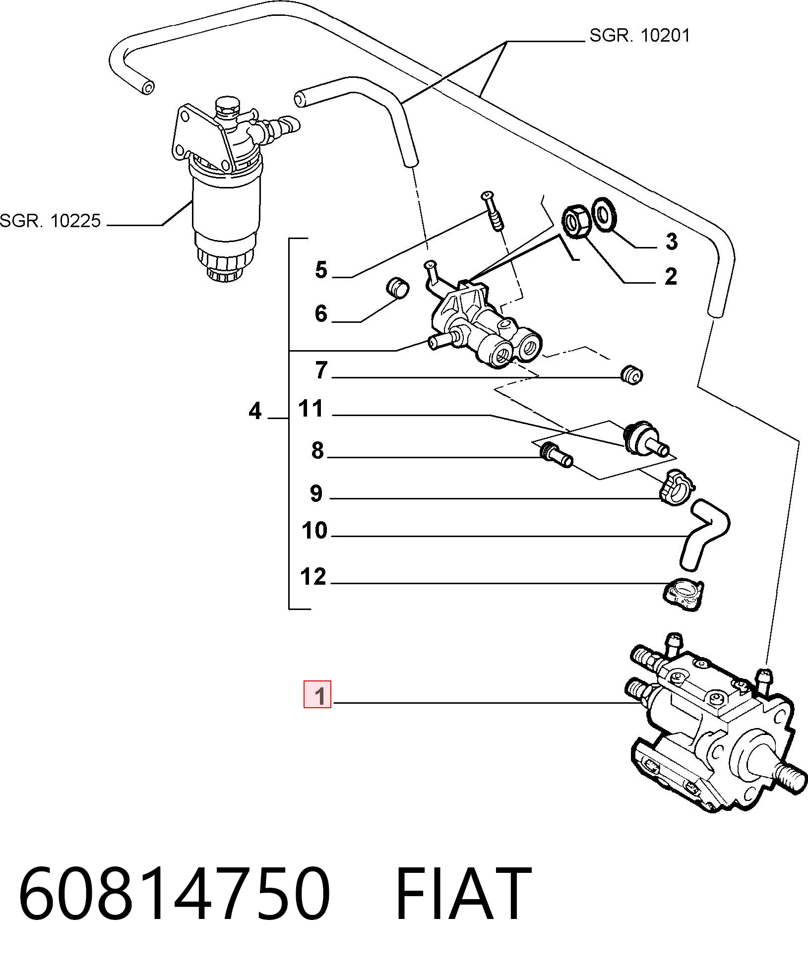  Паливний насос високого тиску Fiat Brava 