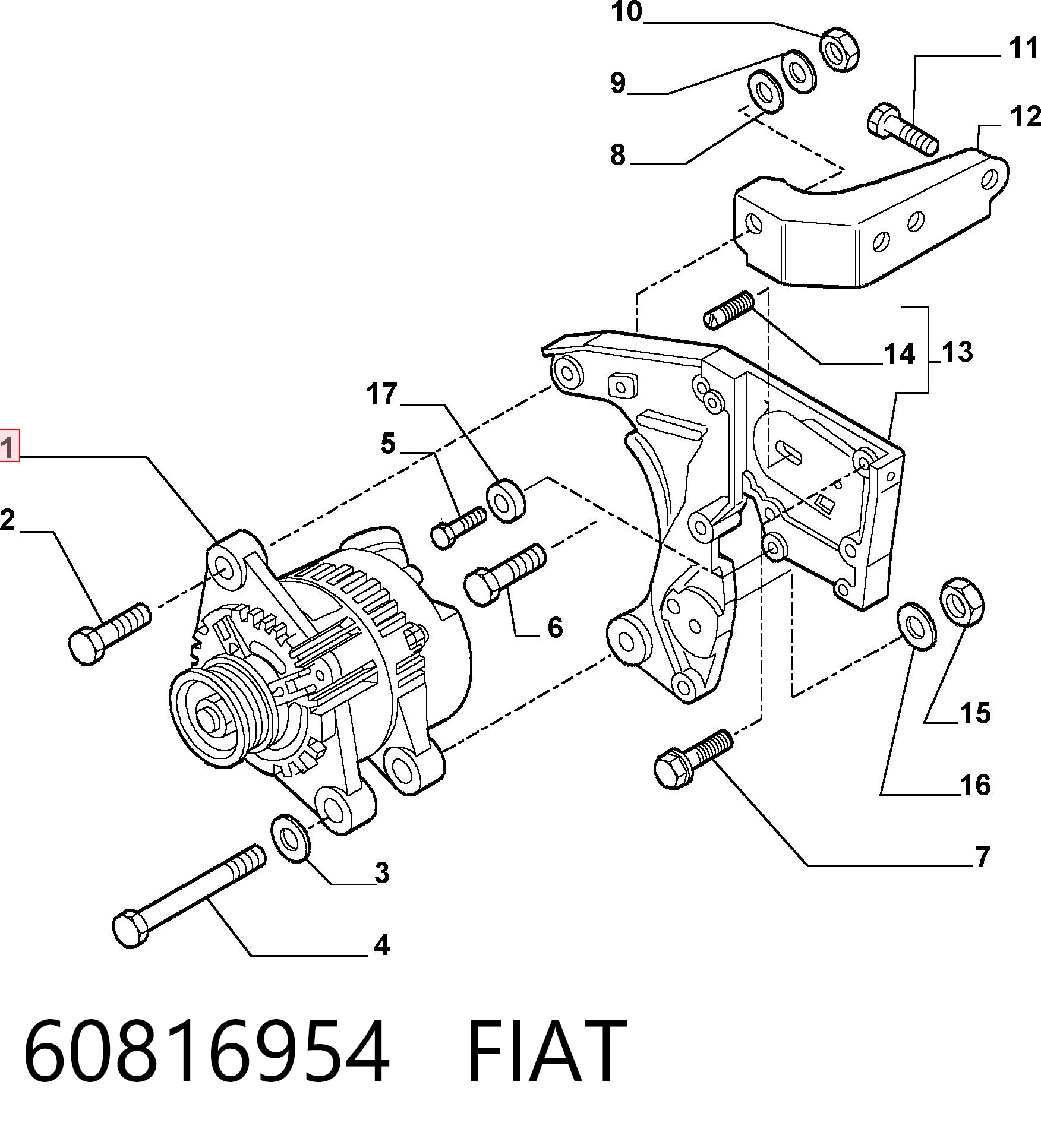 60816954 Fiat/Alfa/Lancia Авто генератор