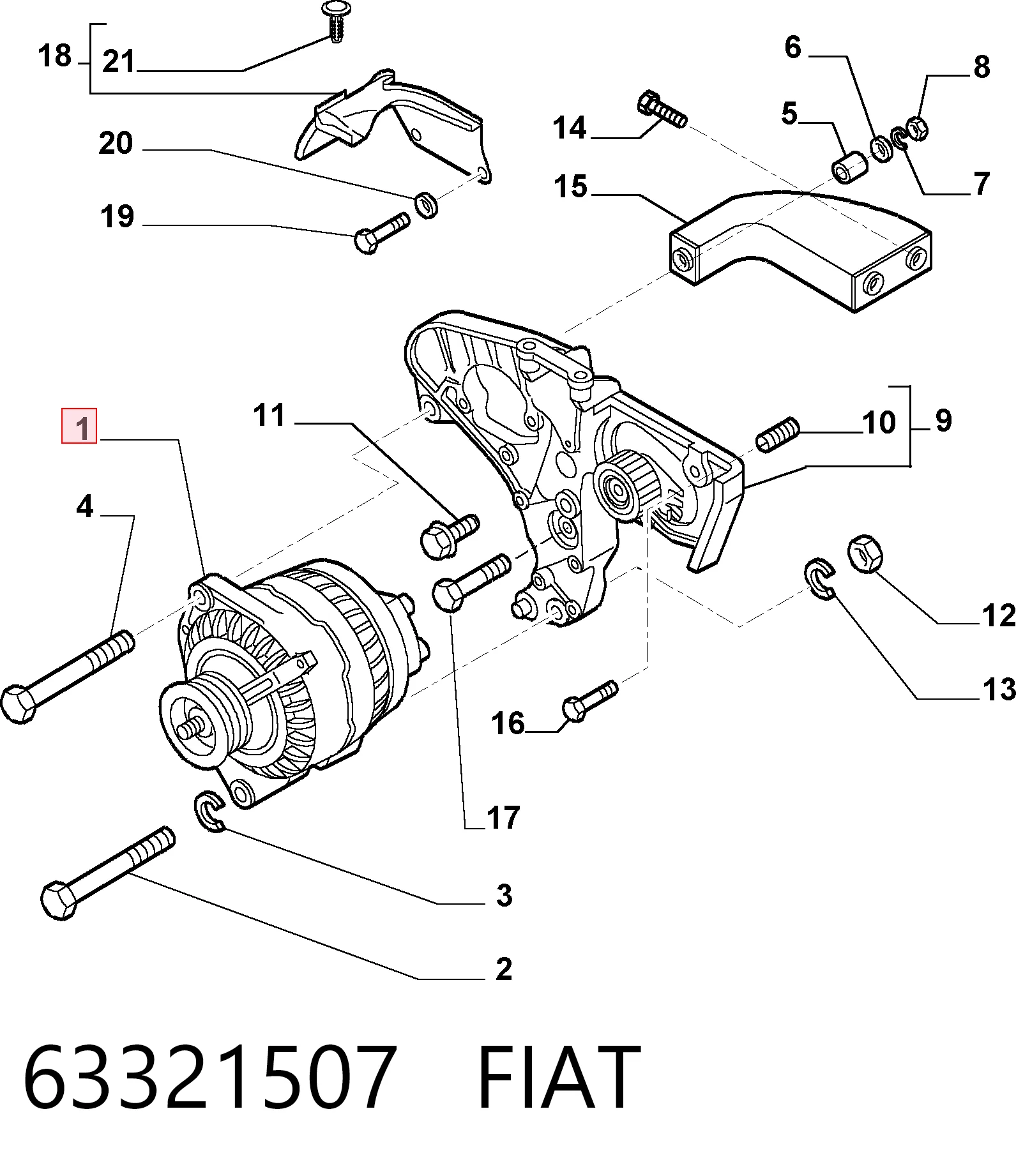 63321507 Fiat/Alfa/Lancia Авто генератор