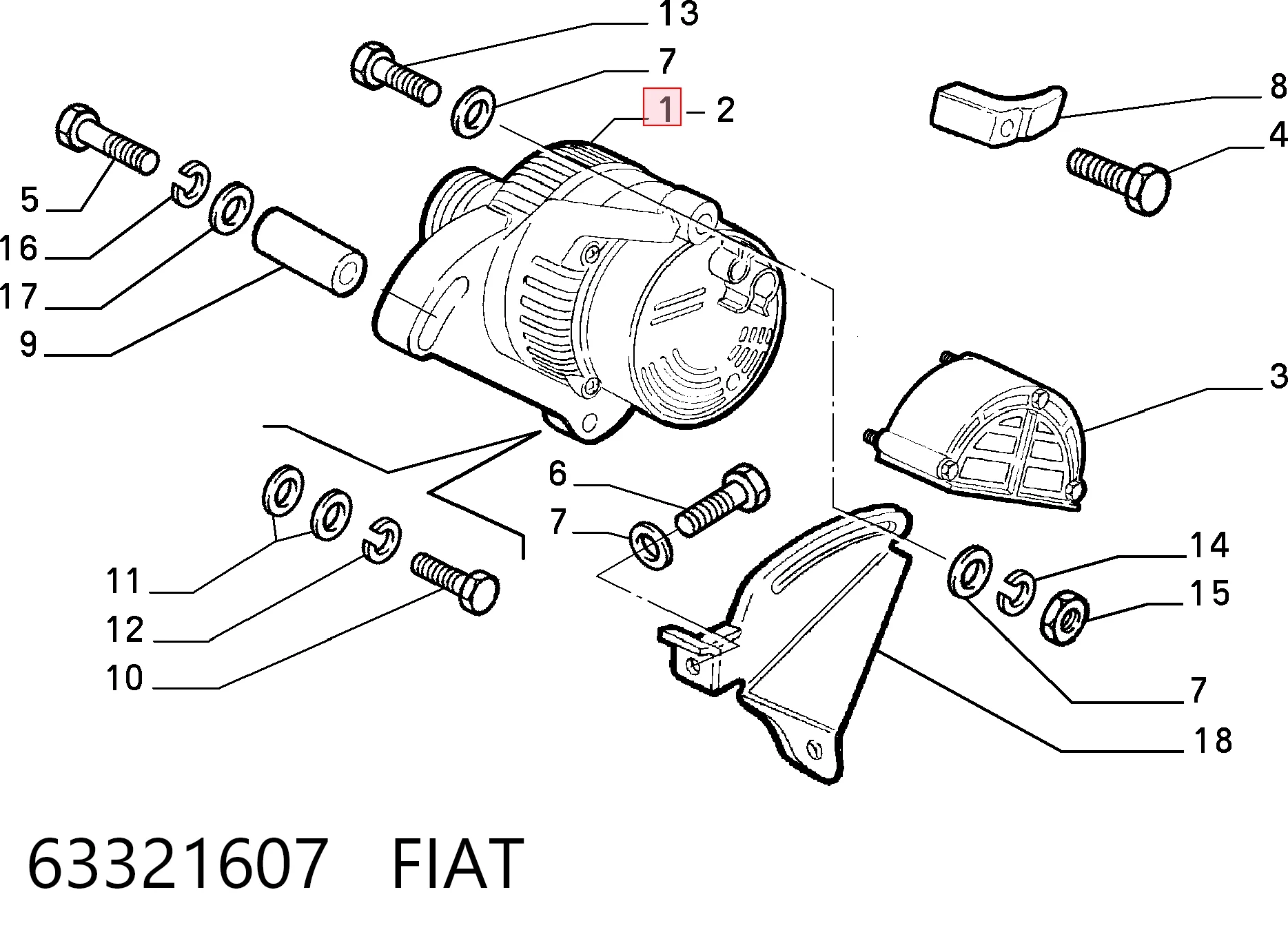 63321607 Fiat/Alfa/Lancia Авто генератор
