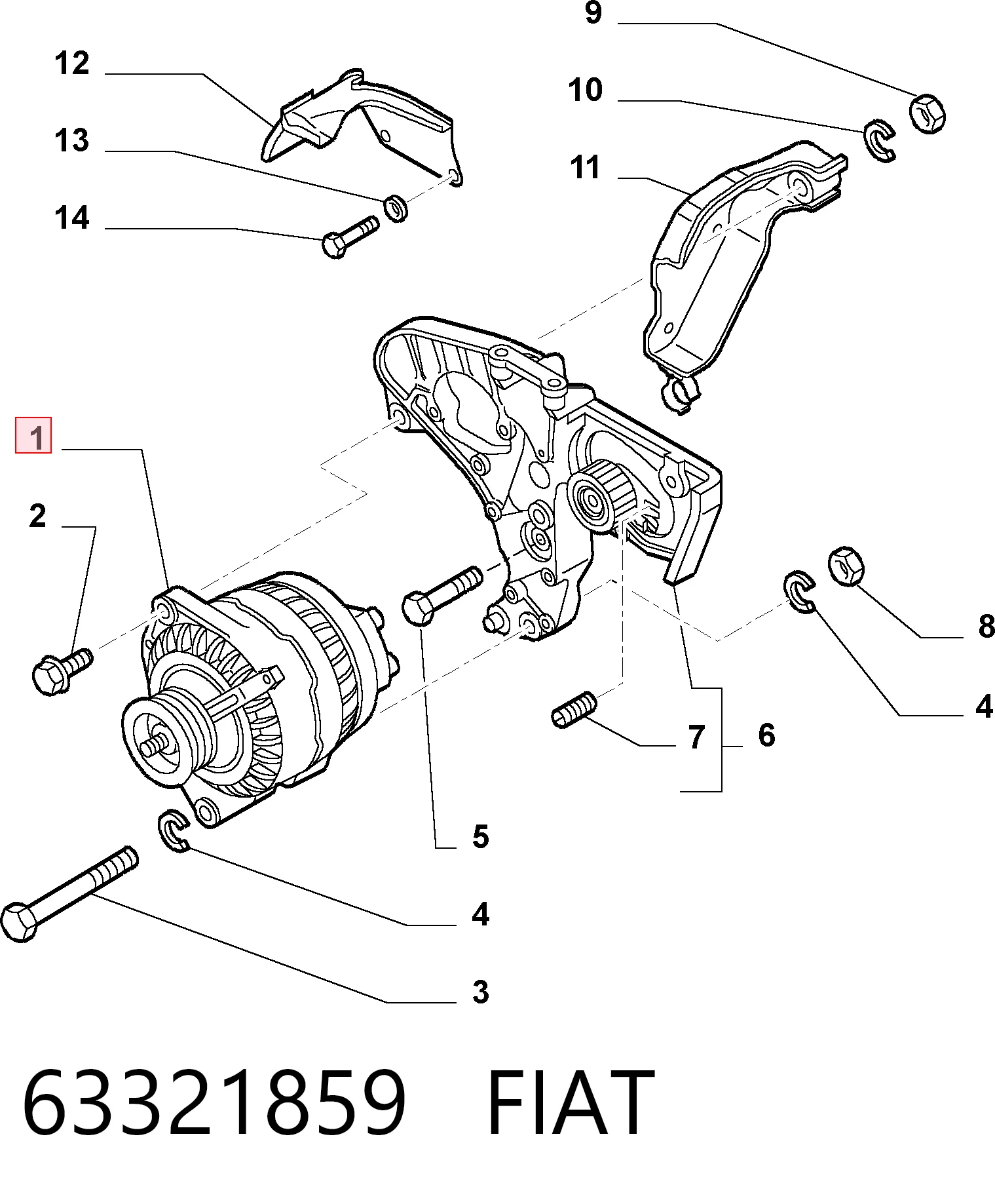 63321859 Fiat/Alfa/Lancia Авто генератор