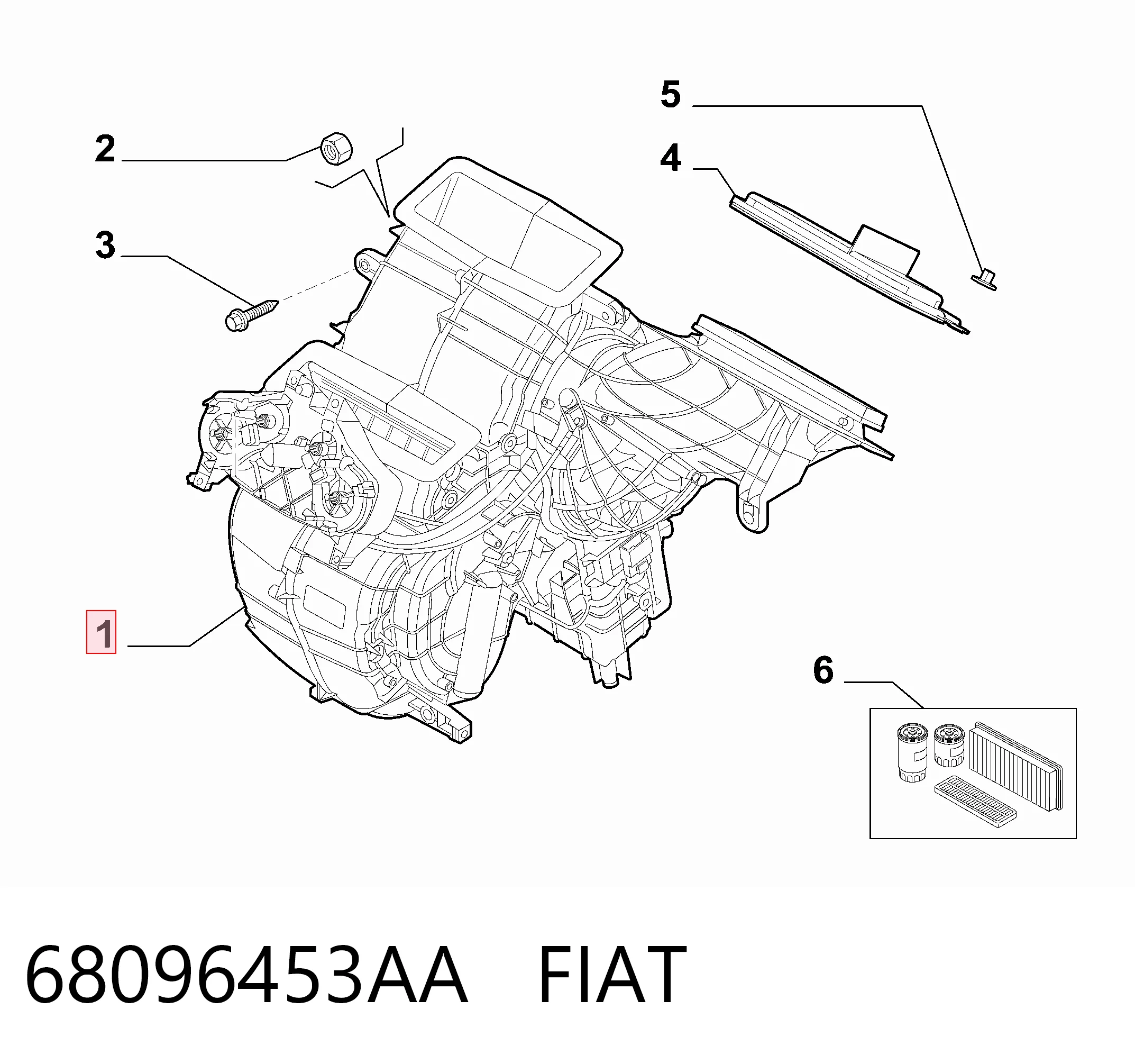68096453AA Fiat/Alfa/Lancia Внутрішньосалонний фільтр