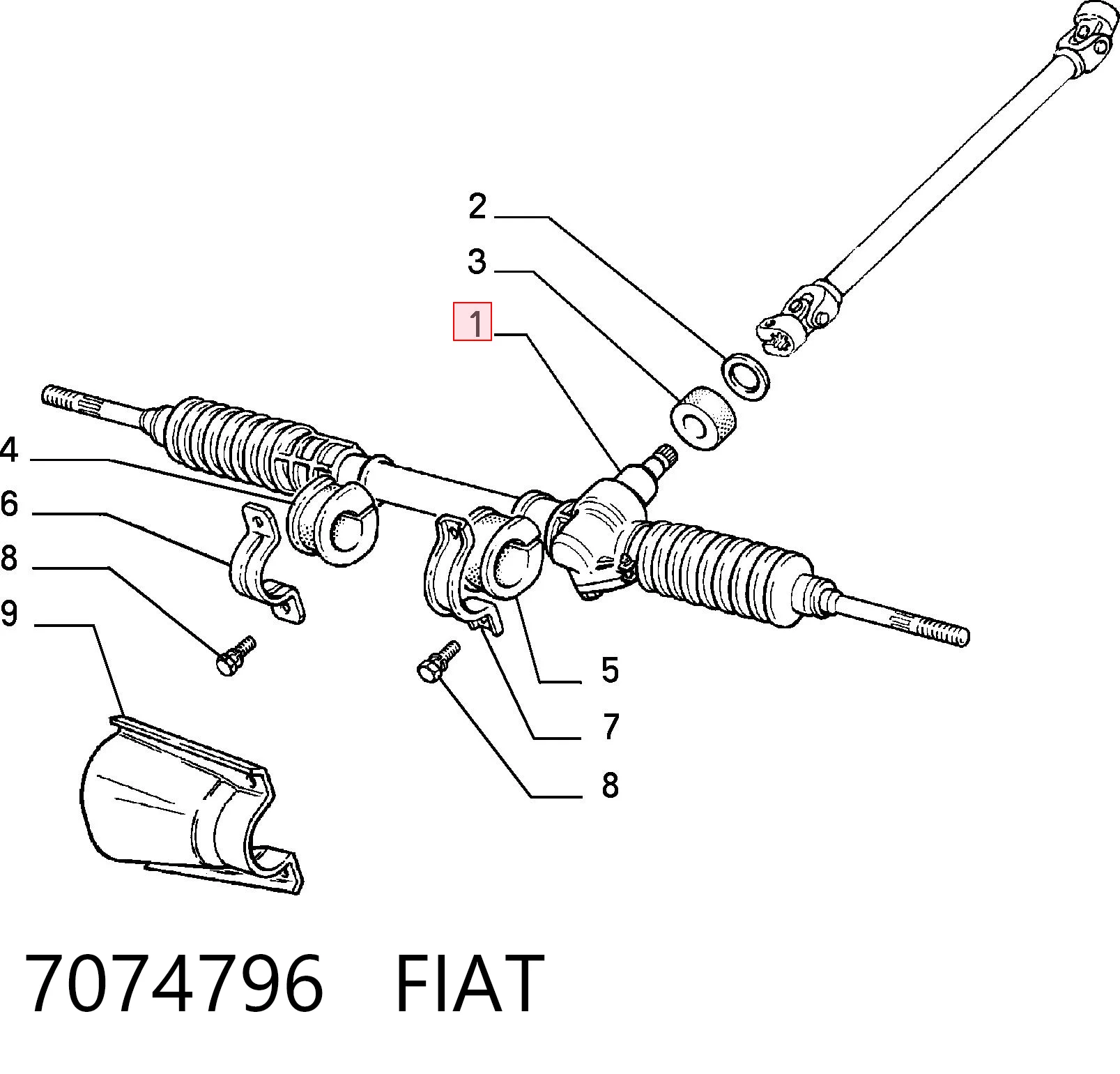 7074796 Fiat/Alfa/Lancia Рейковий рульовий механізм