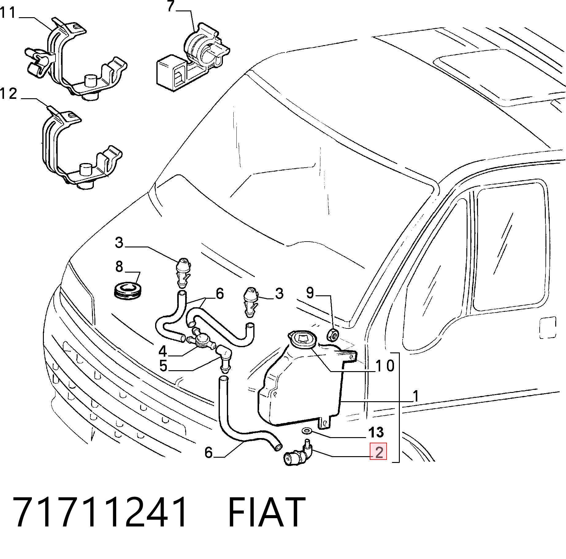 71711241 Fiat/Alfa/Lancia Мотор омивача