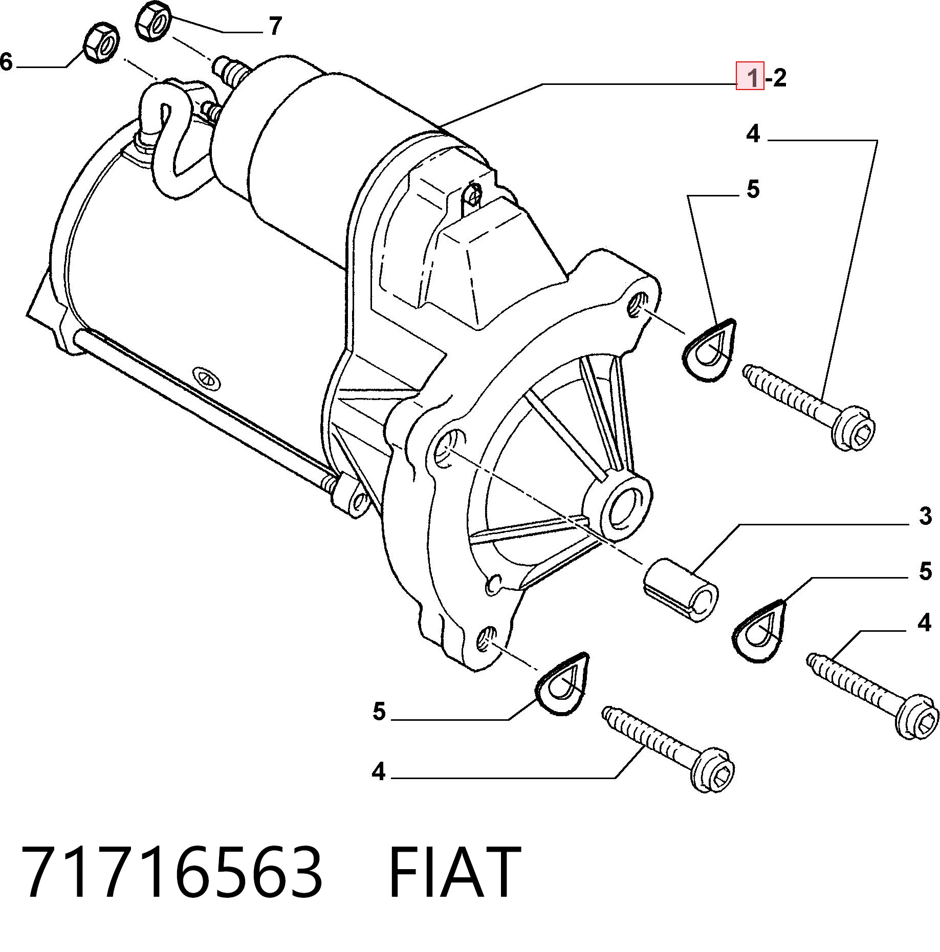 71716563 Fiat/Alfa/Lancia Стартер двигуна