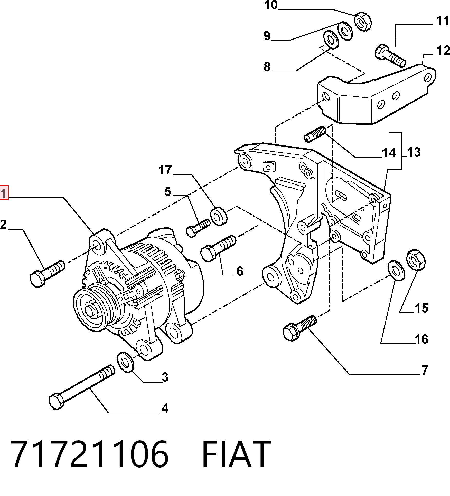 71721106 Fiat/Alfa/Lancia Авто генератор