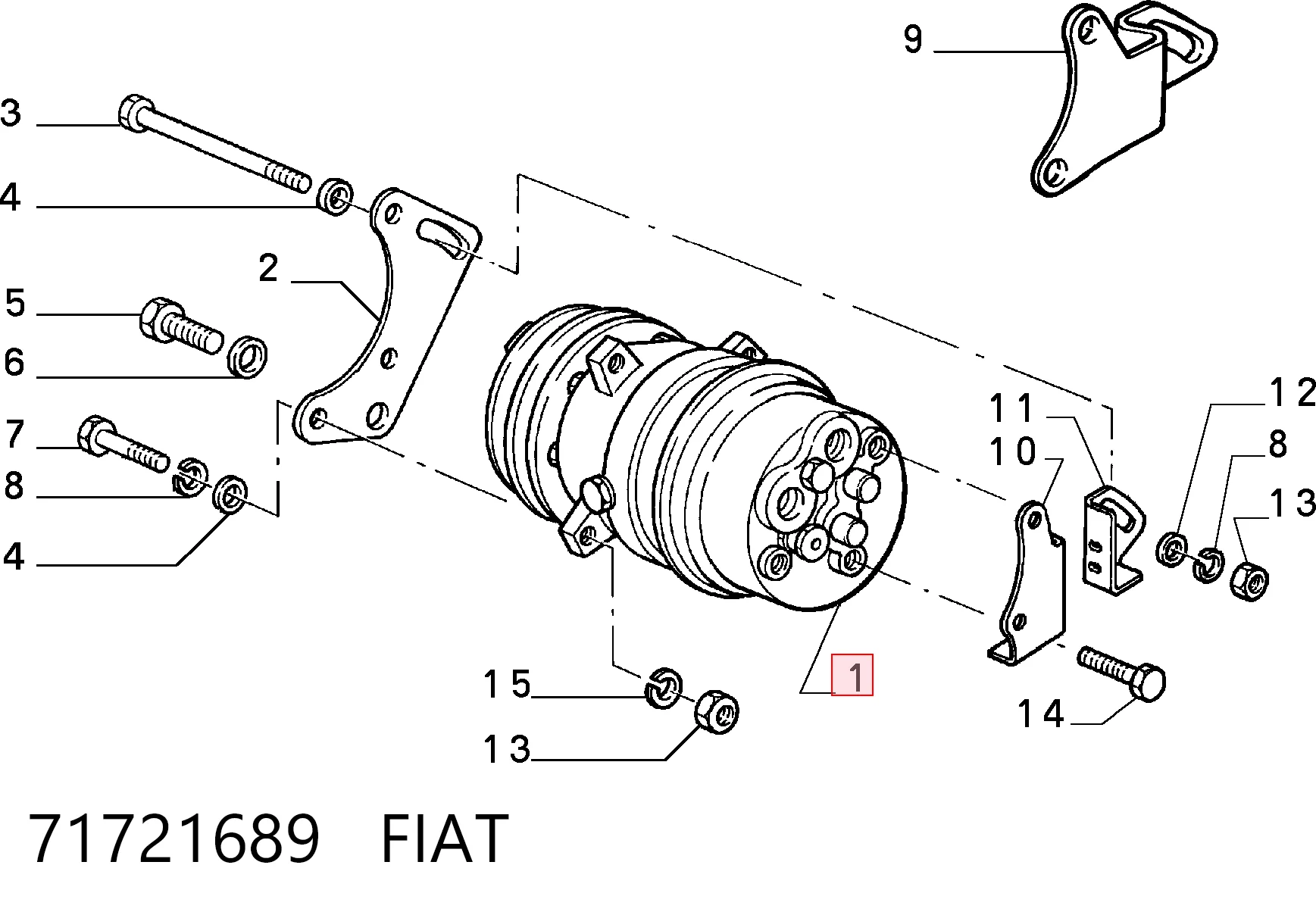 71721689 Fiat/Alfa/Lancia Компресор холодоагенту
