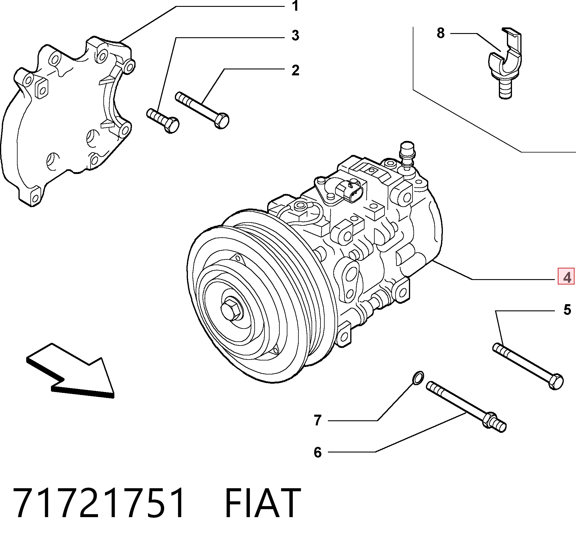71721751 Fiat/Alfa/Lancia Компресор холодоагенту