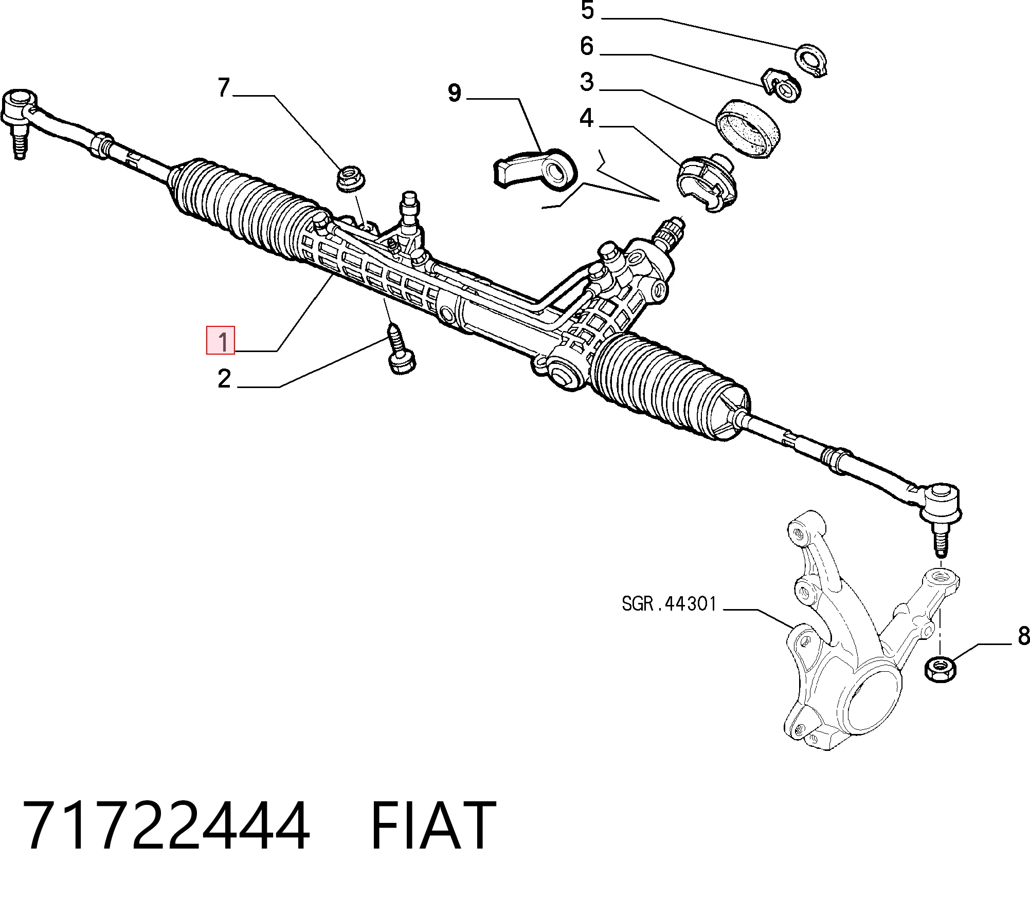 Управління рульове в зборі Polcar S5130013 ціна, від 230.04 USD