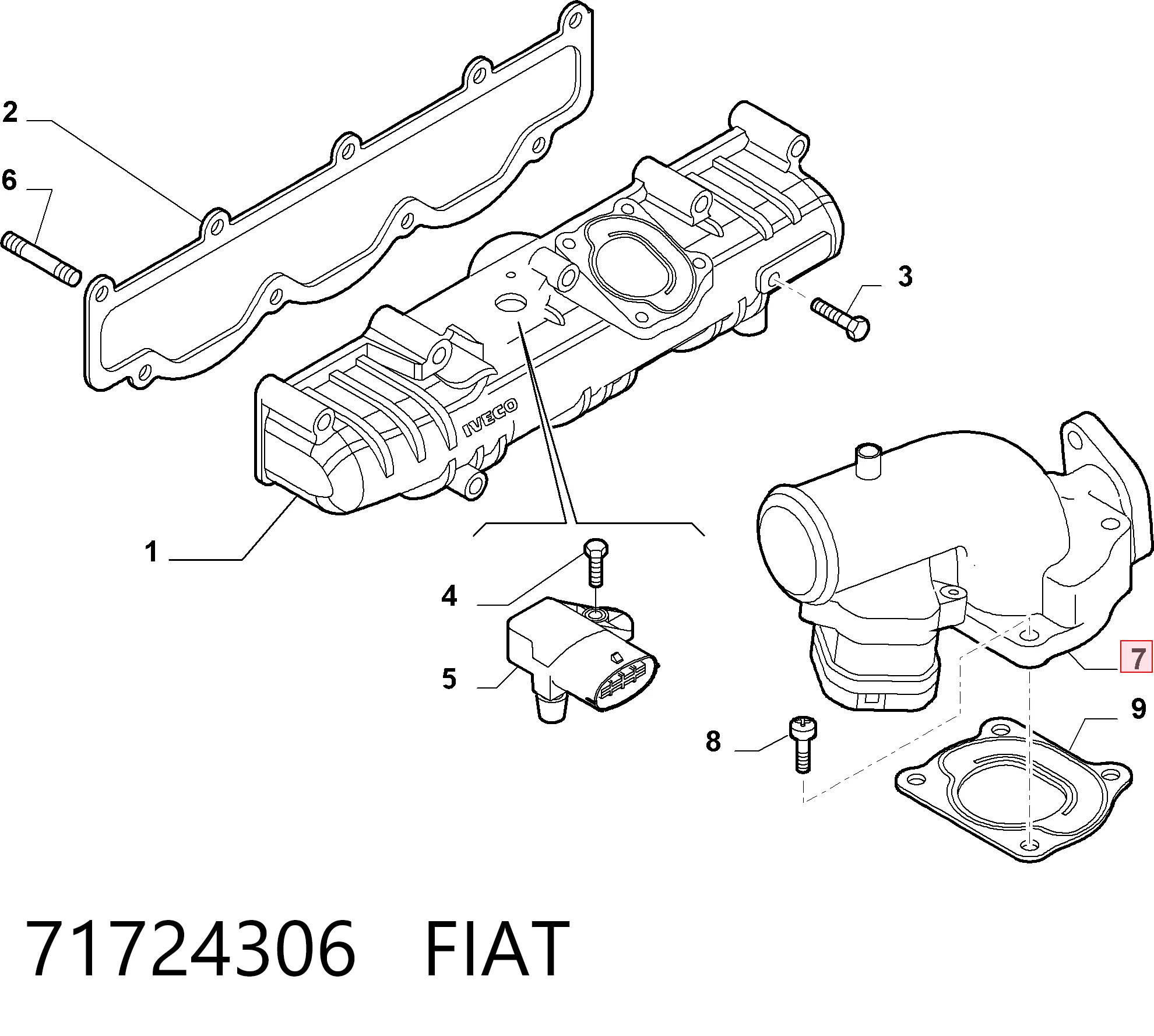 71724306 Fiat/Alfa/Lancia Дросільна заслінка в зборі