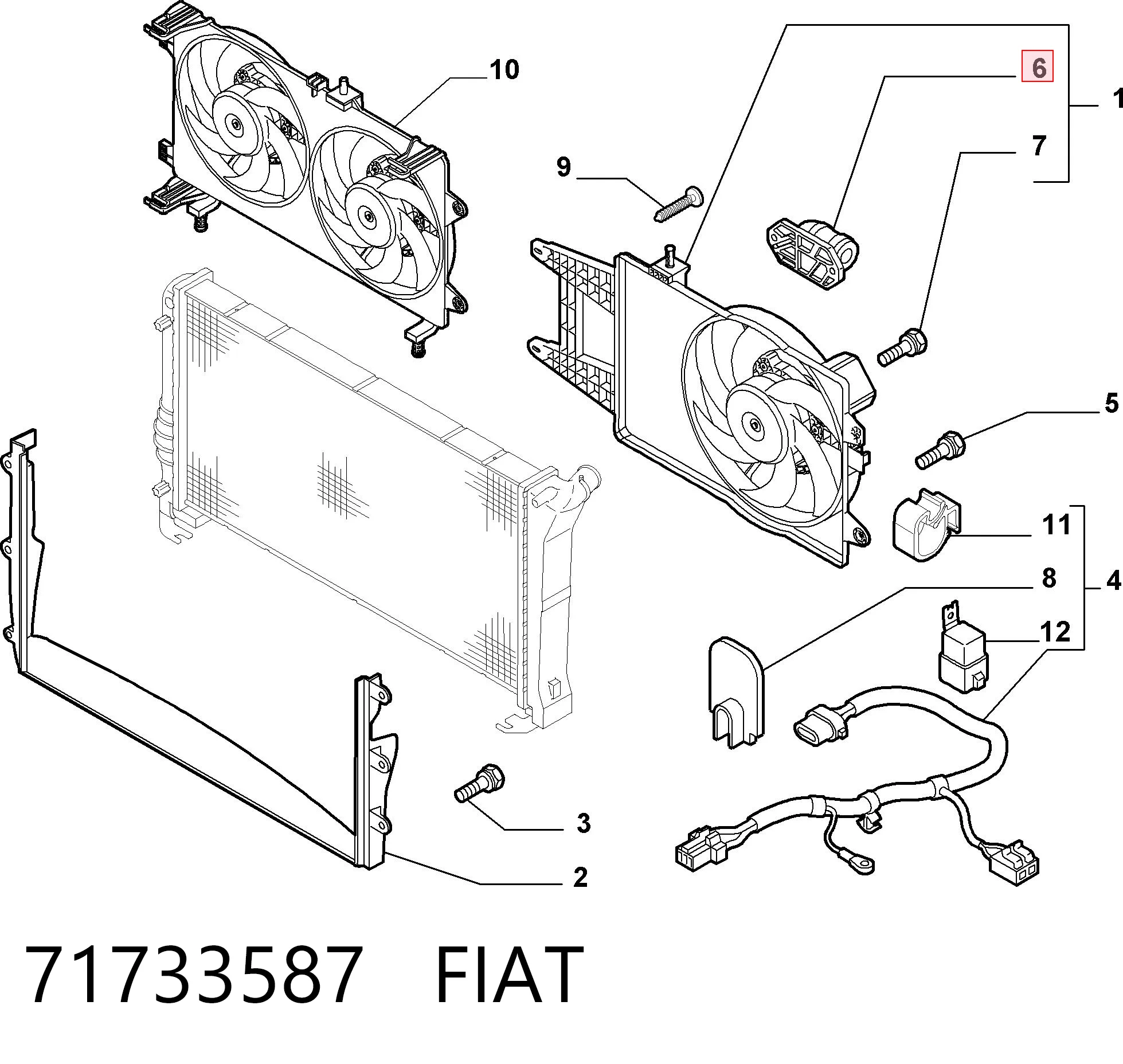 71733587 Fiat/Alfa/Lancia Регулятор оборотів вентилятора