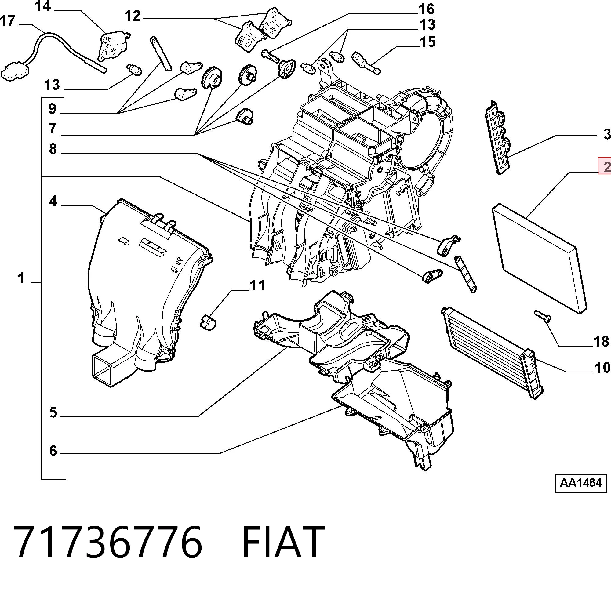 71736776 Fiat/Alfa/Lancia Внутрішньосалонний фільтр