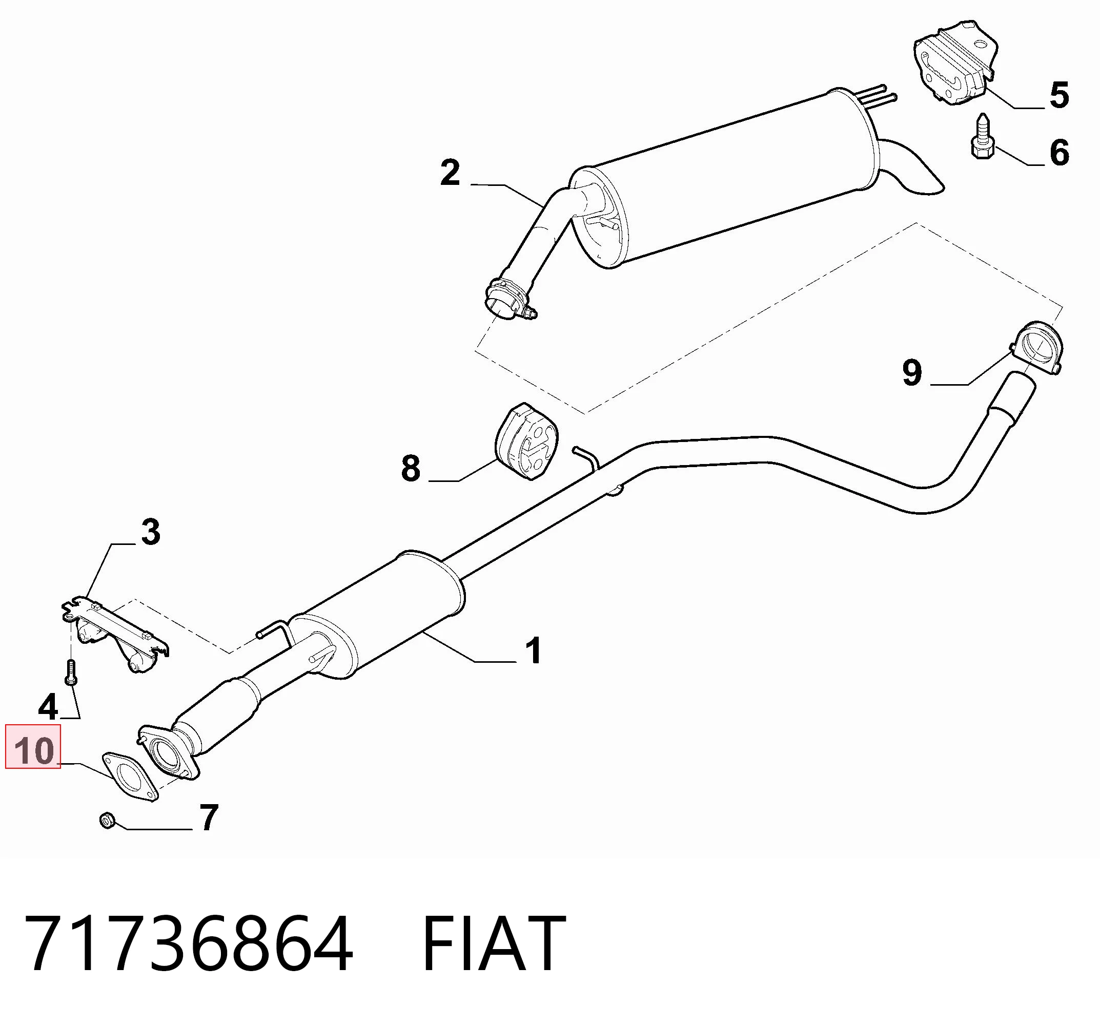 Прокладка прийомної труби глушника Chrysler 71736864 ціна, від 1.77 USD