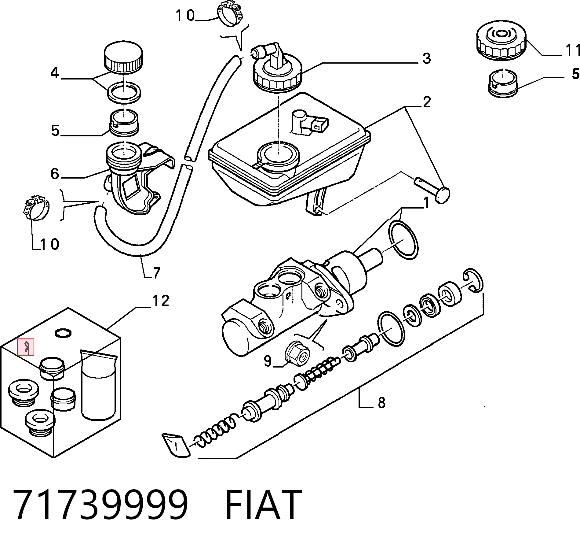 Циліндр головний гальма (Гідротормоз) RAP Brakes RM0307 ціна, від 44.73 USD