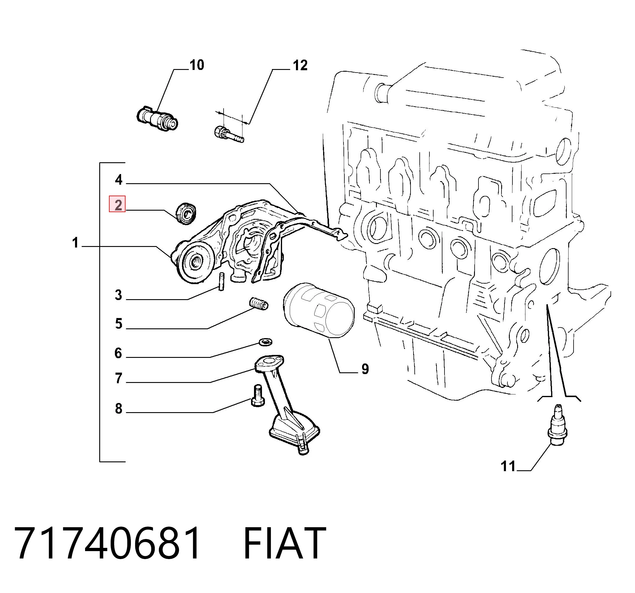 Сальник коленвалу 46404094 Chrysler