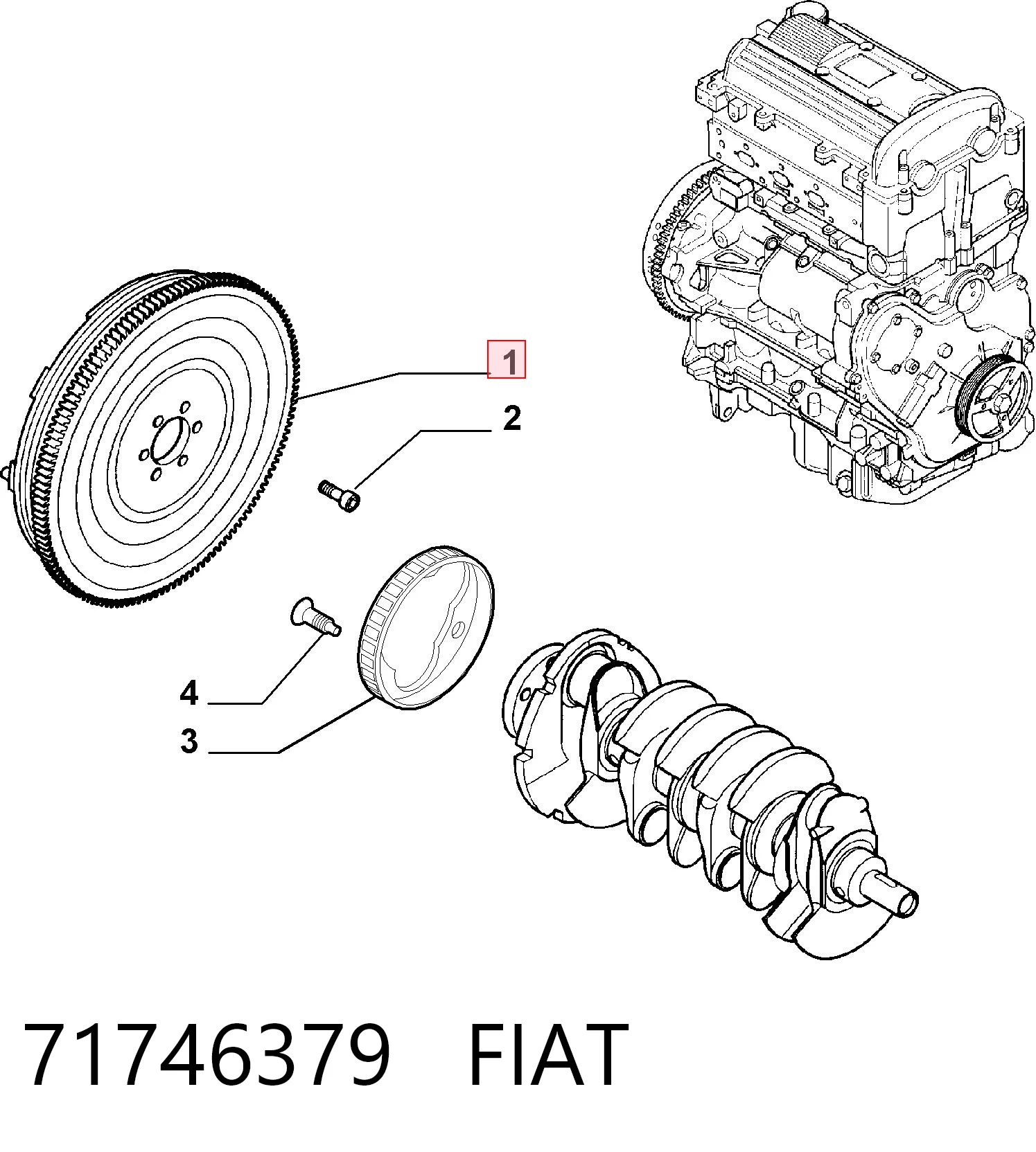 Купити 55204328 Opel Маховик із зубчастим ободом в зборі
