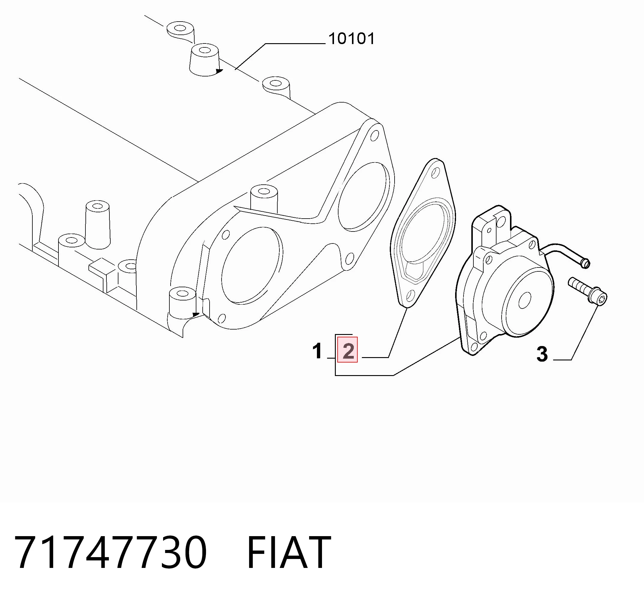 71747730 Chrysler Прокладка вакуумного насоса
